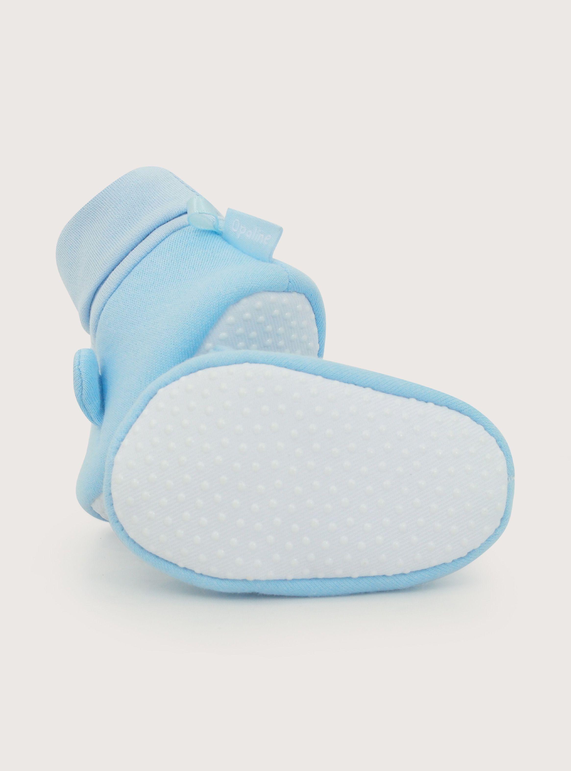 Pantufla Bebe Niño Orejas Celeste-5