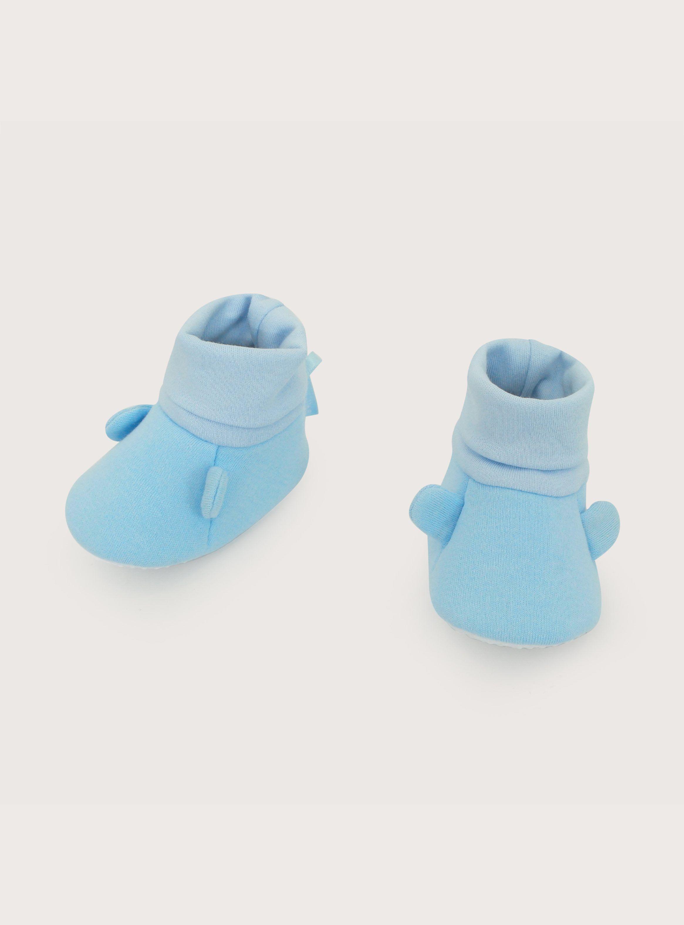 Pantufla Bebe Niño Orejas Celeste-6