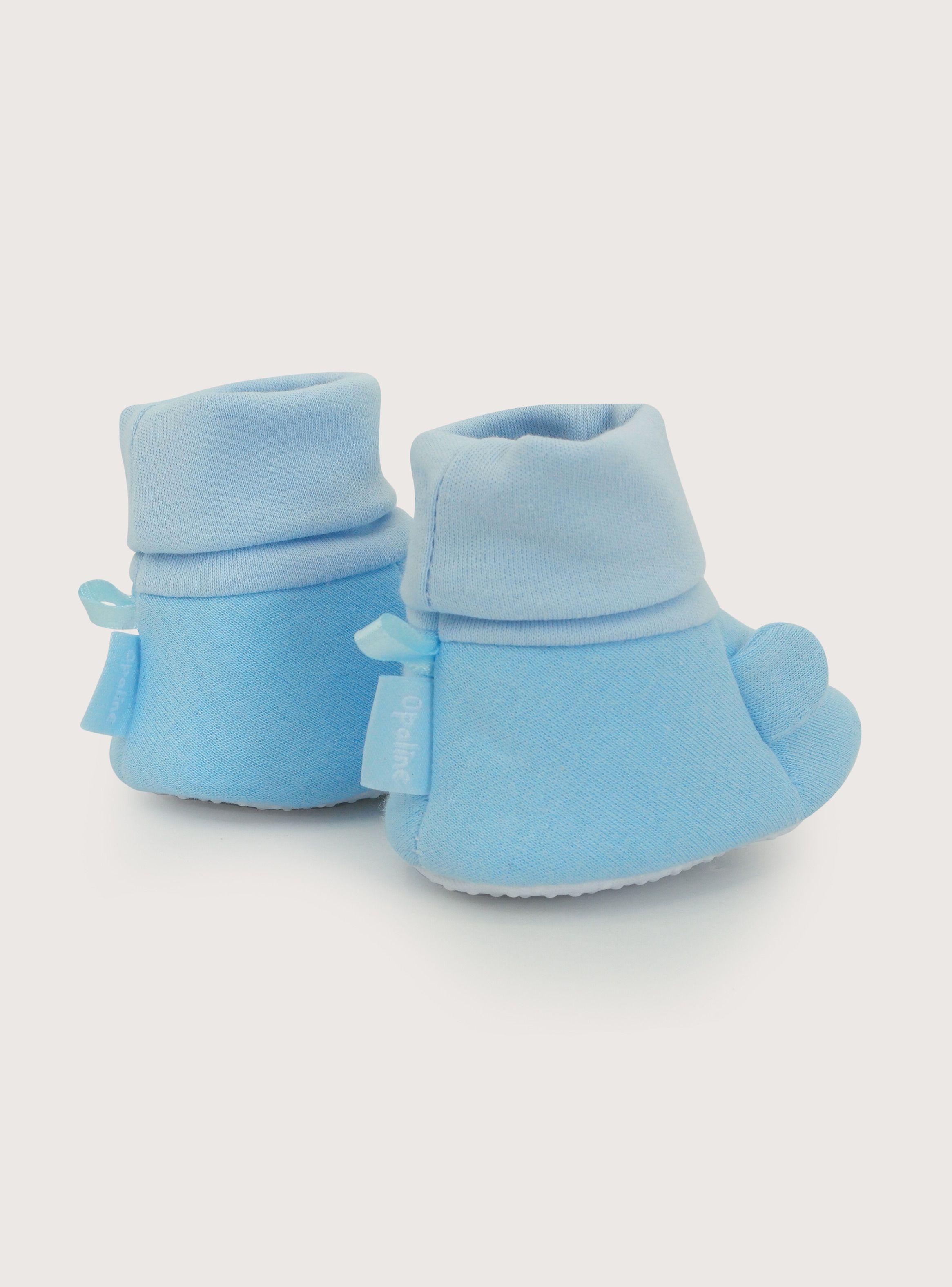 Pantufla Bebe Niño Orejas Celeste-9