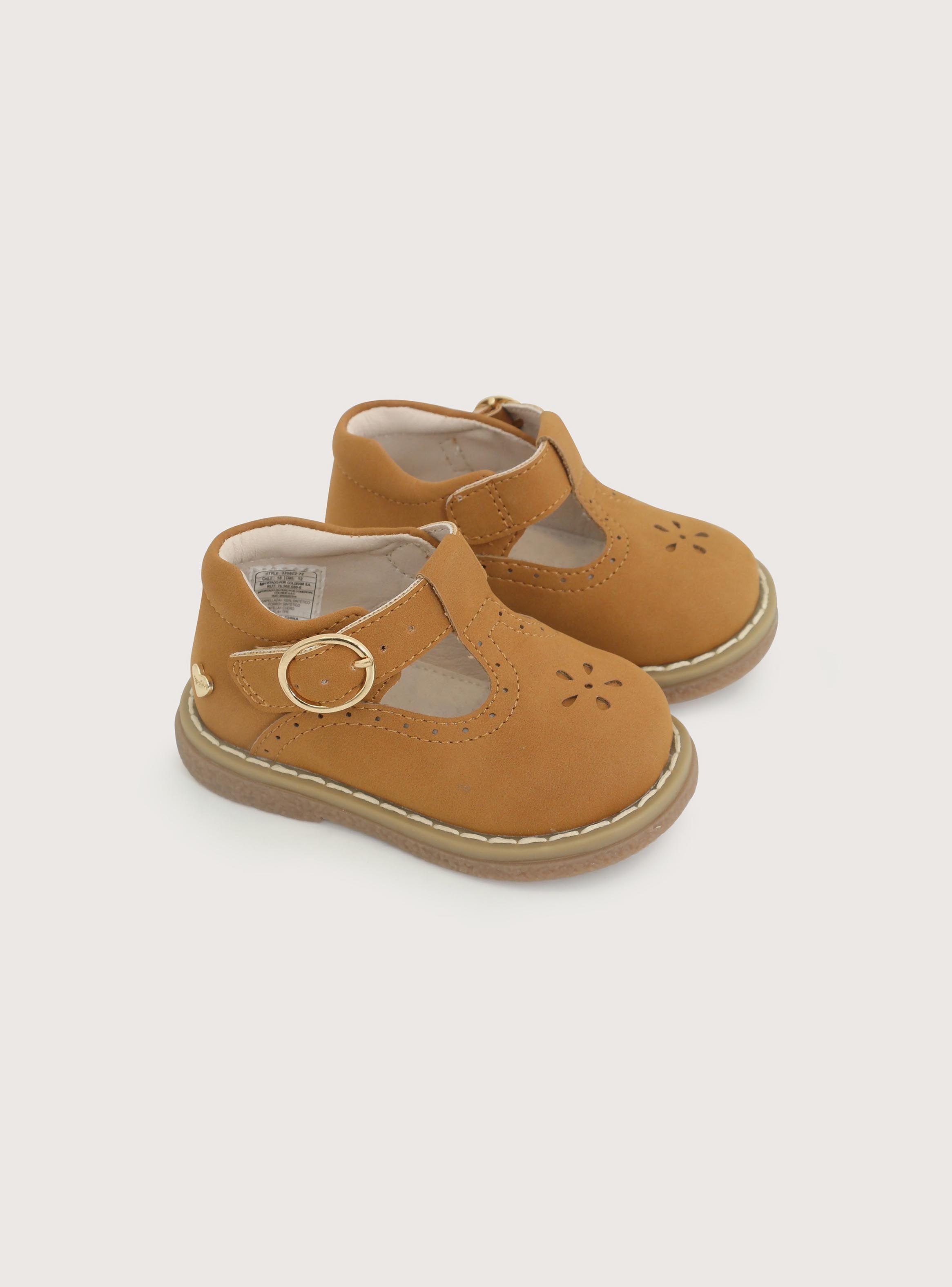 Zapato Reina Ceremonia Camel Niña-0