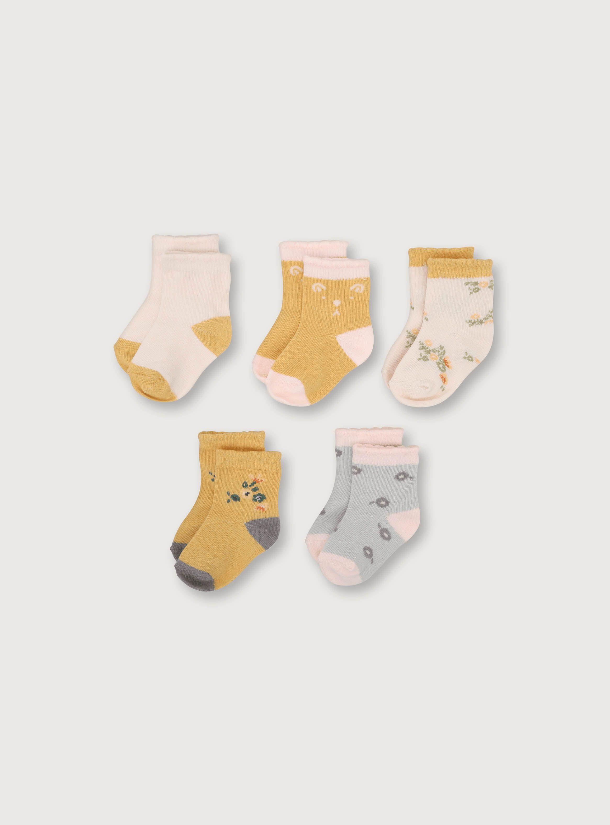 Pack Calcetines Niña 5 Calcetines Mostaza (0M A 9M) Opaline-0