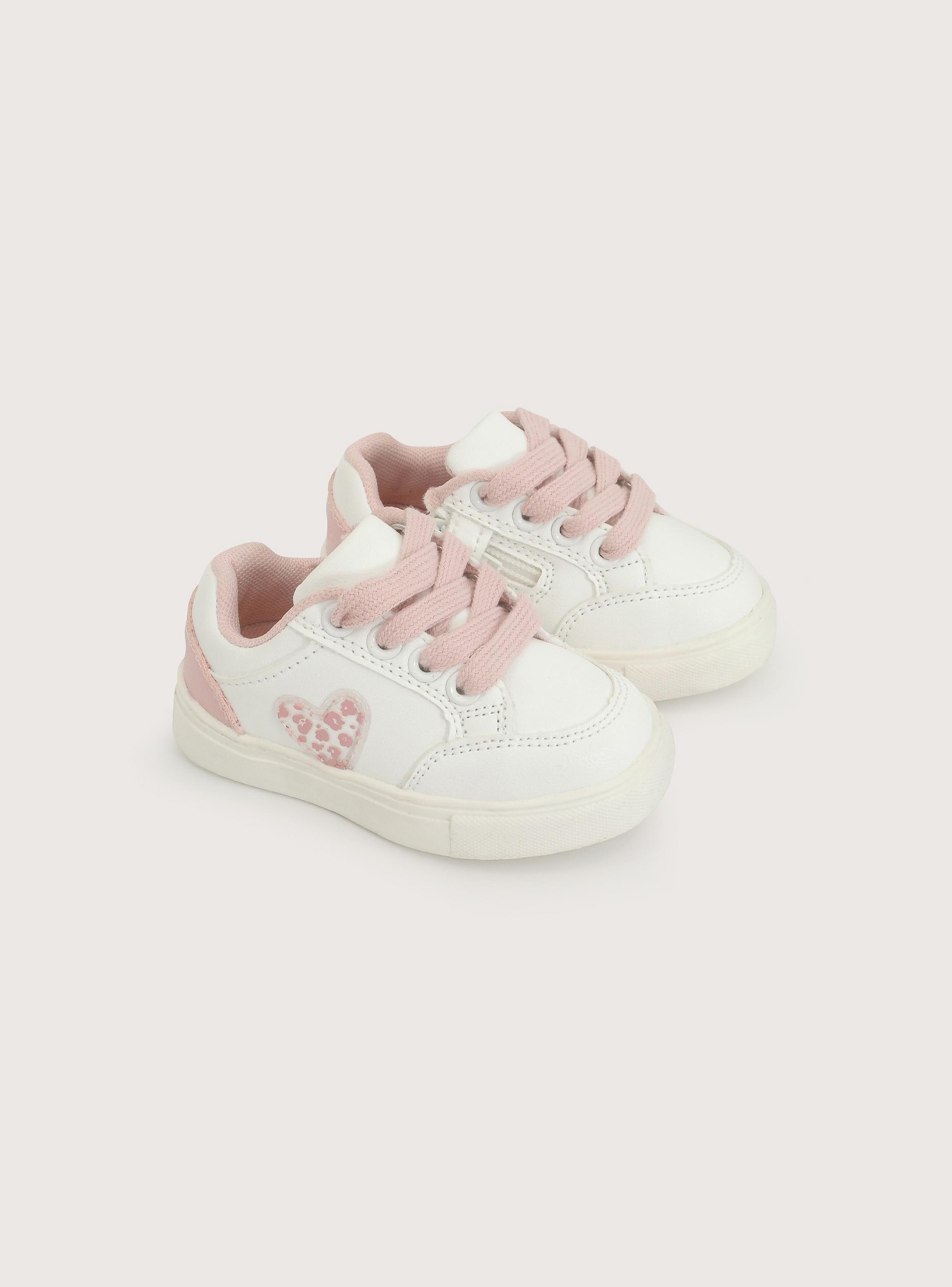 Zapatilla Urbana Blanca Rosada Niña-0