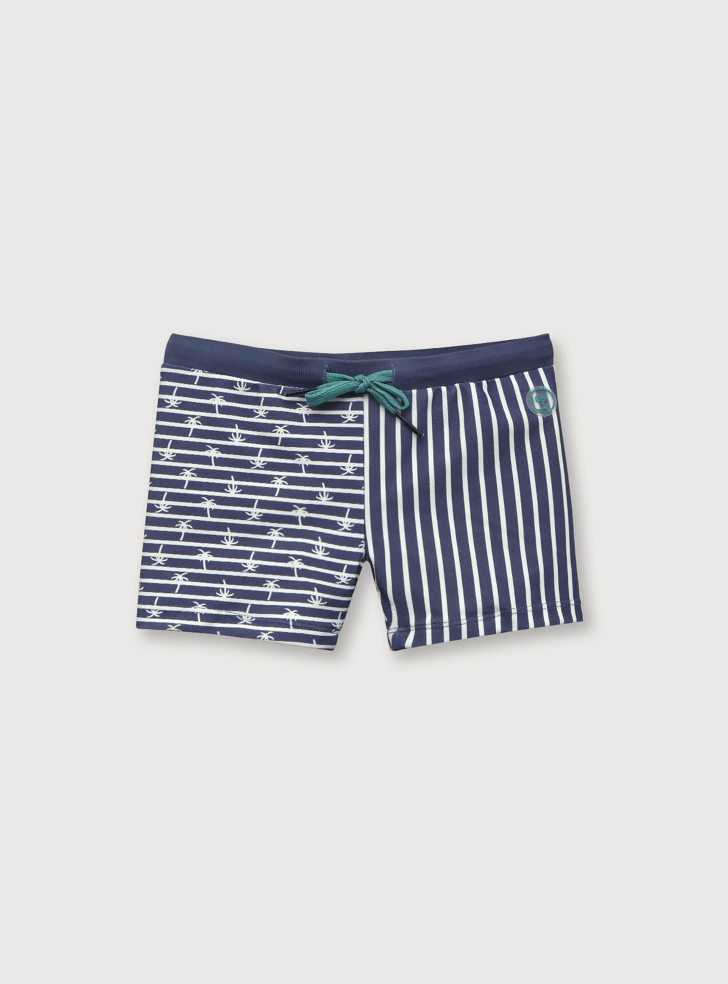 Traje De Baño De Niño Azul Palmeras (6M A 4A) Opaline-0