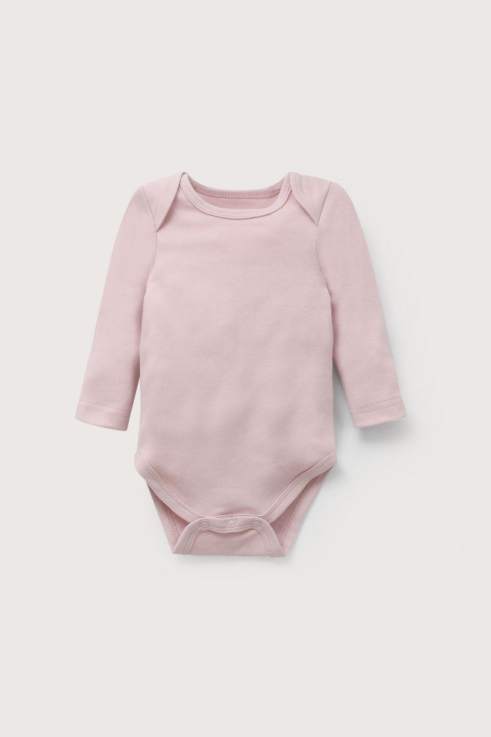 Conjunto 5 piezas rosado con lineas de bebé niña-4