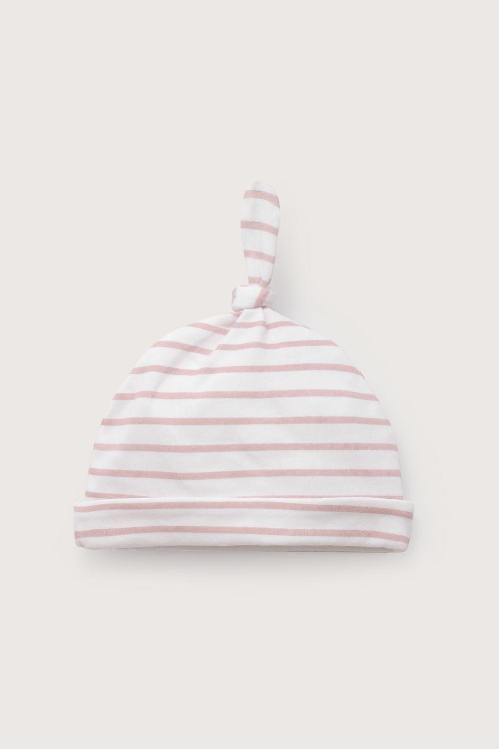 Conjunto 5 piezas rosado con lineas de bebé niña-6