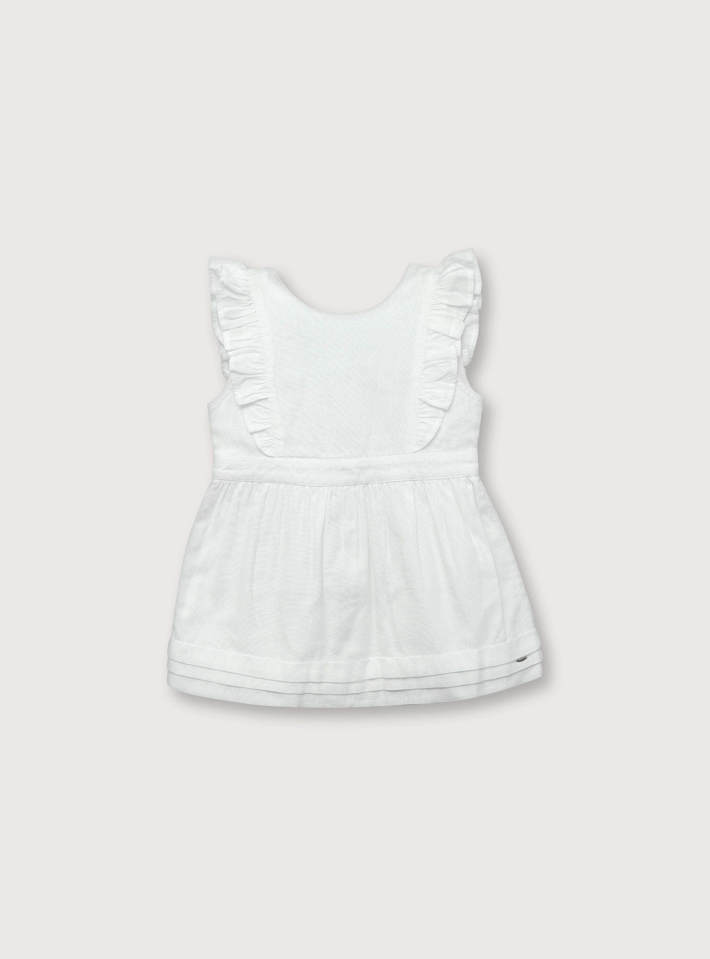 Vestido De Niña Navidad Blanco (6M A 4A) Opaline-0