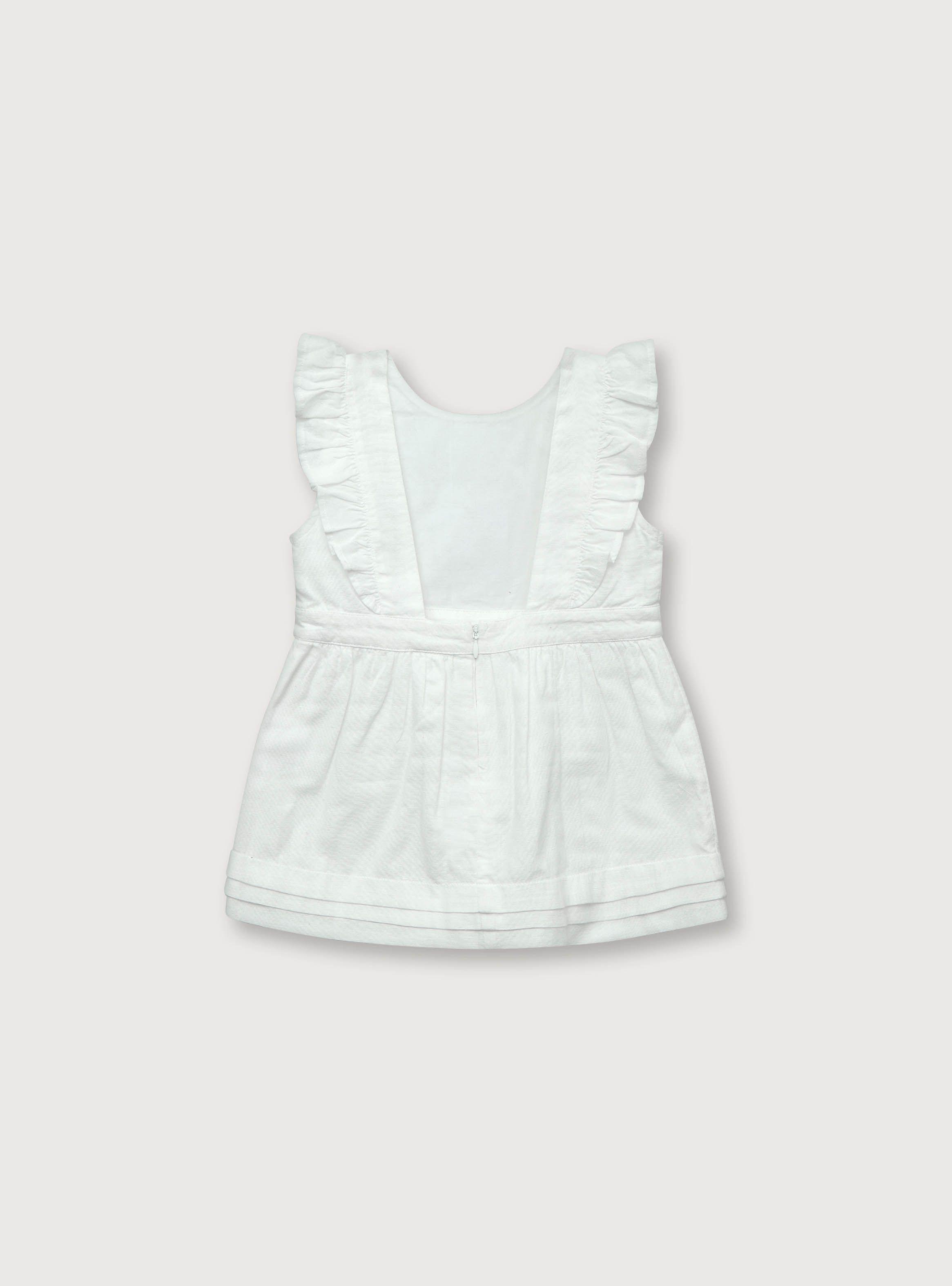 Vestido De Niña Navidad Blanco (6M A 4A) Opaline-1