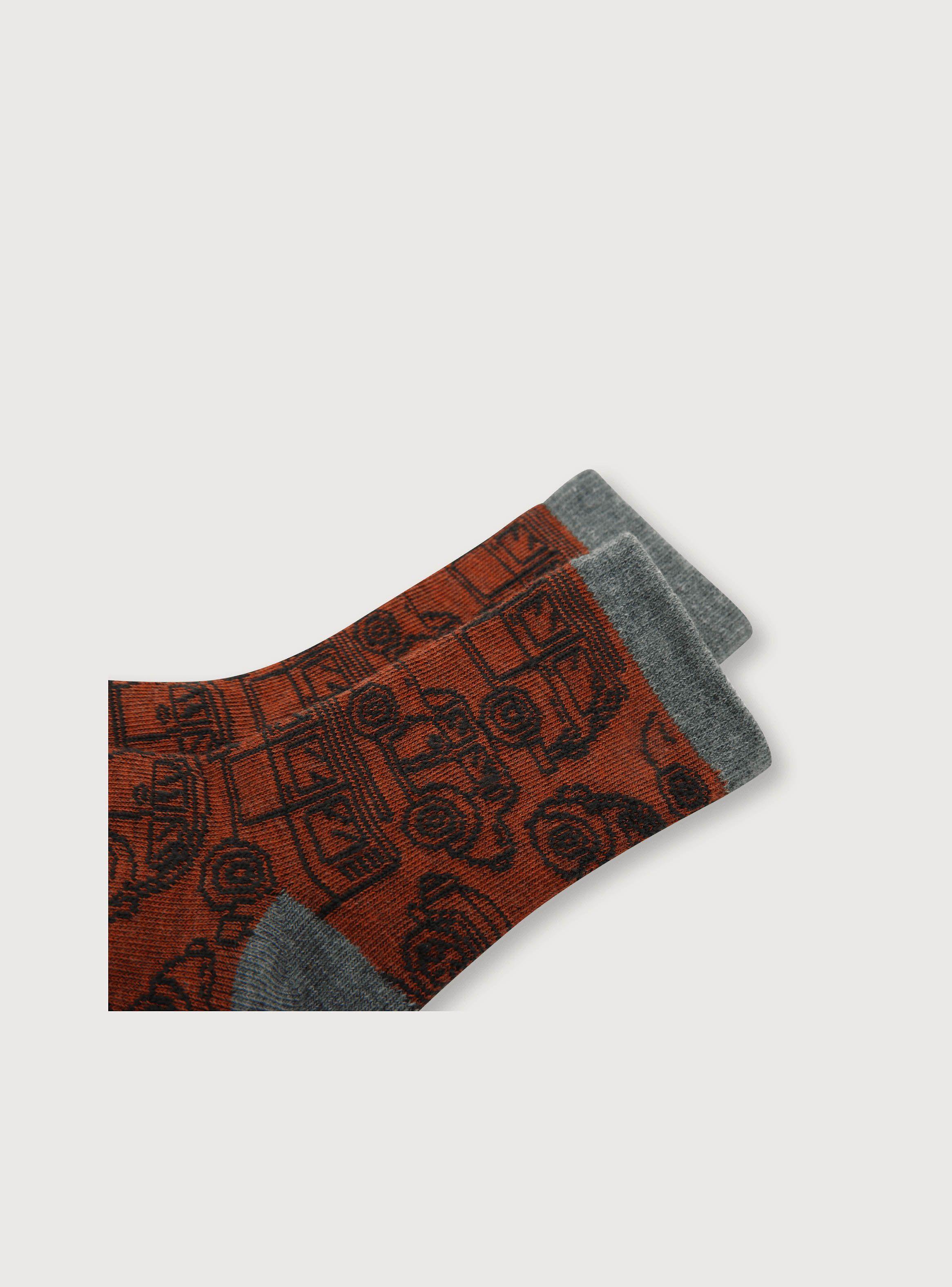 Calcetines De Niño Autos Verde (6M A 4A) Opaline-1