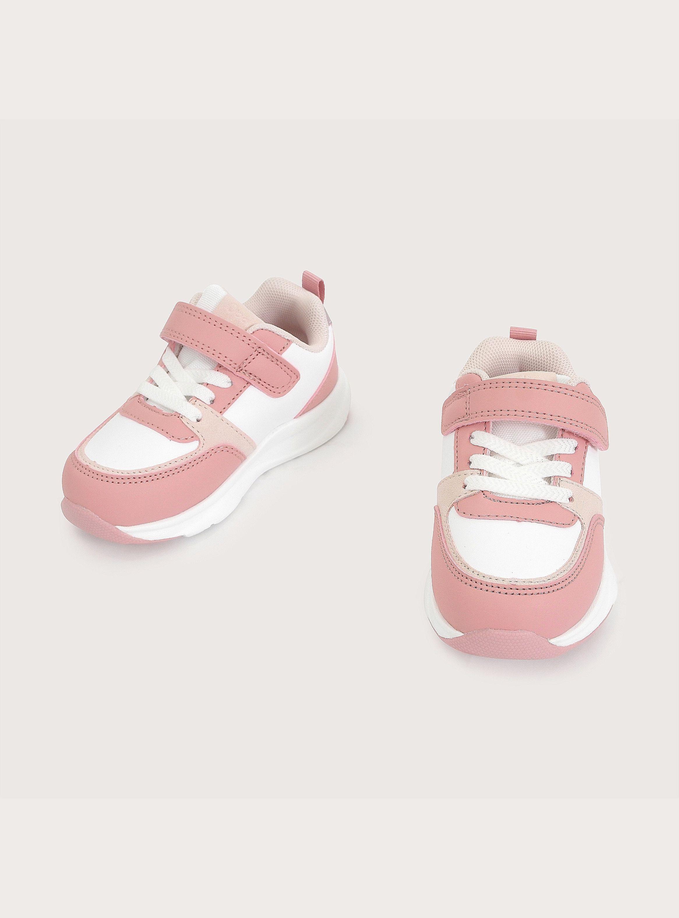 Zapatilla Sport Blanca Rosada Niña-3