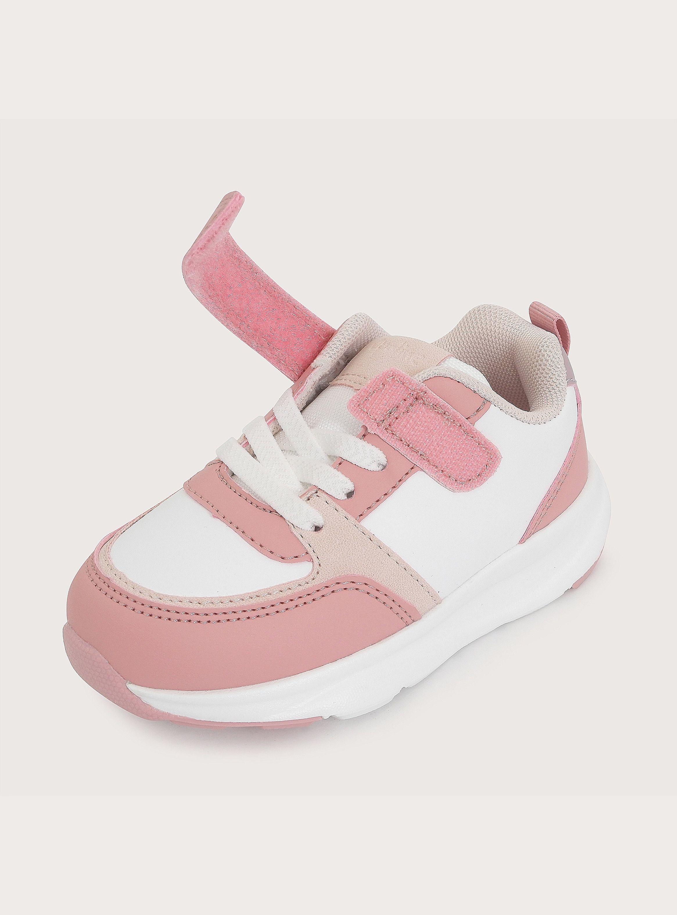 Zapatilla Sport Blanca Rosada Niña-5