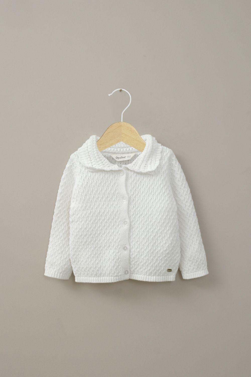 Chaleco crema de niña-0