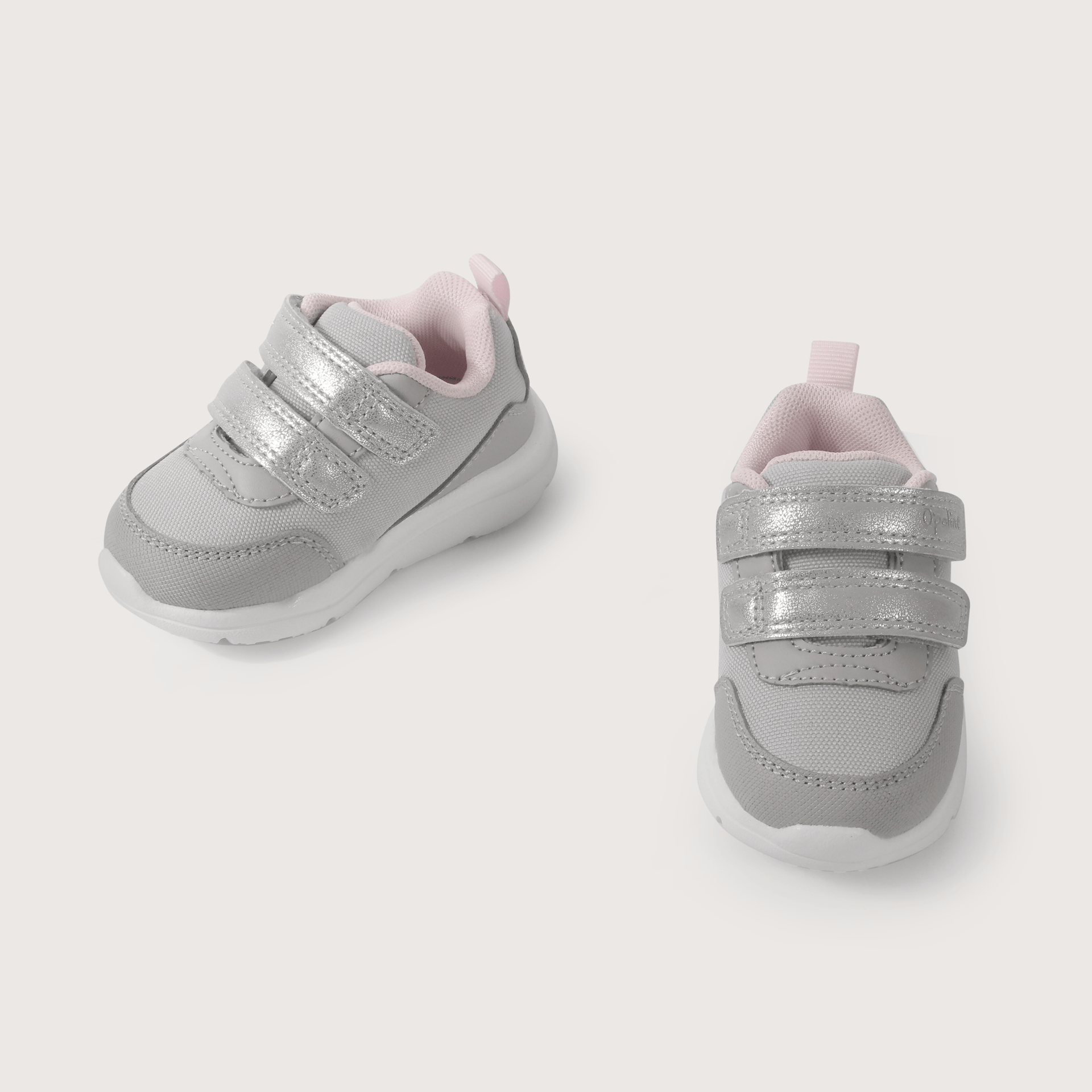 Zapatilla primeros pasos deportiva gris de niña-3