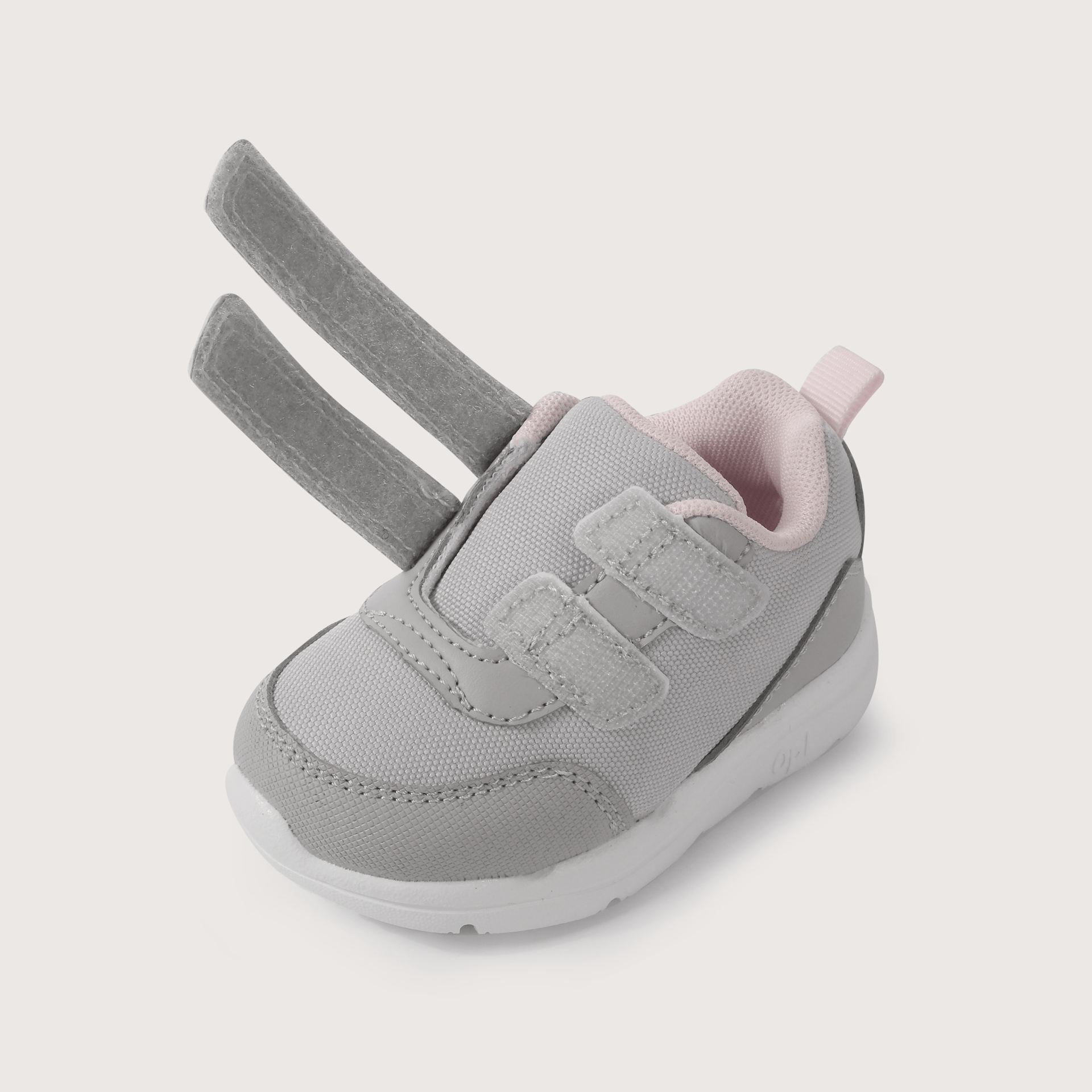 Zapatilla primeros pasos deportiva gris de niña-6