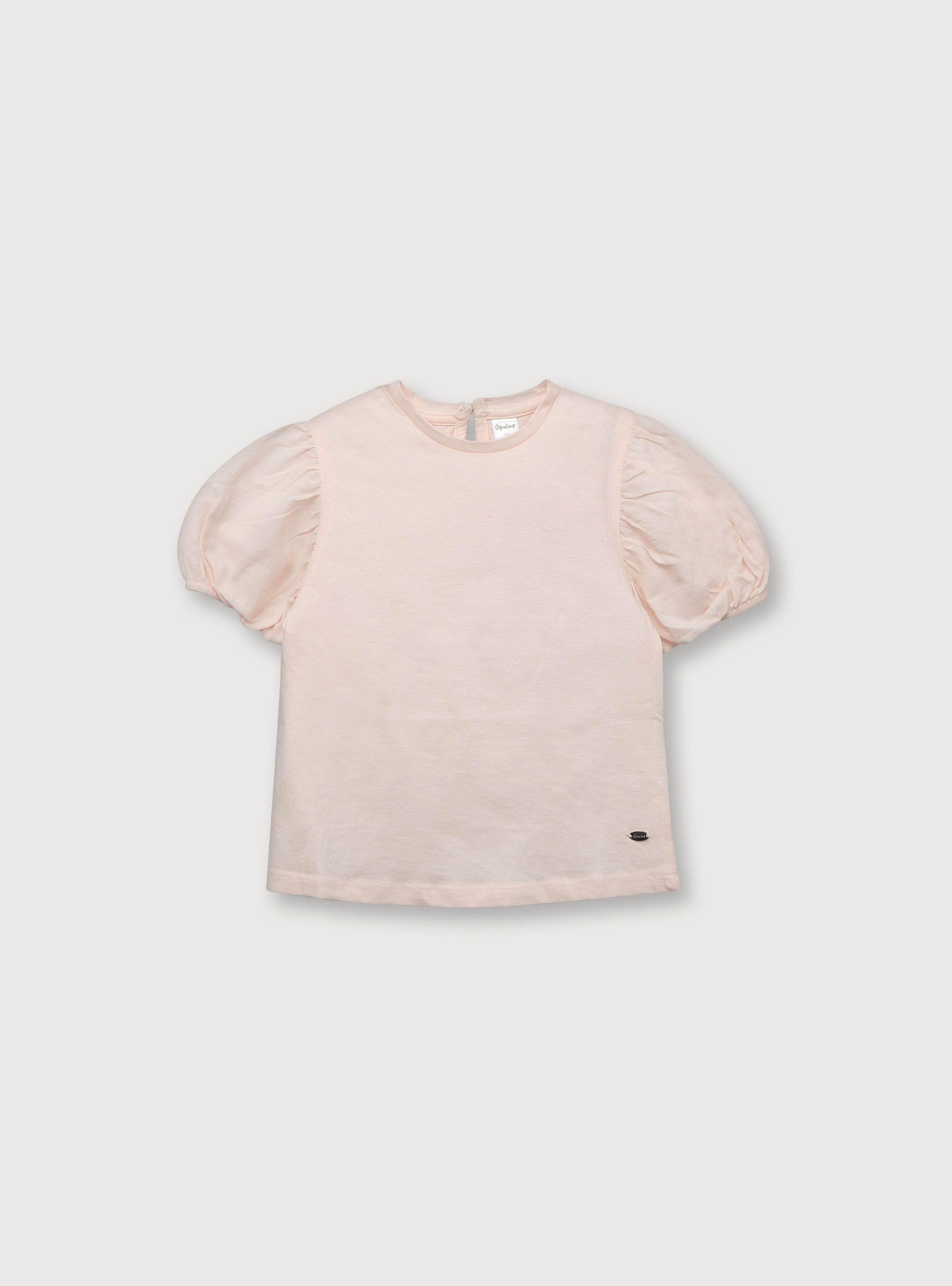 Polera De Niña Manga Corta Damasco (6M A 4A) Opaline-0