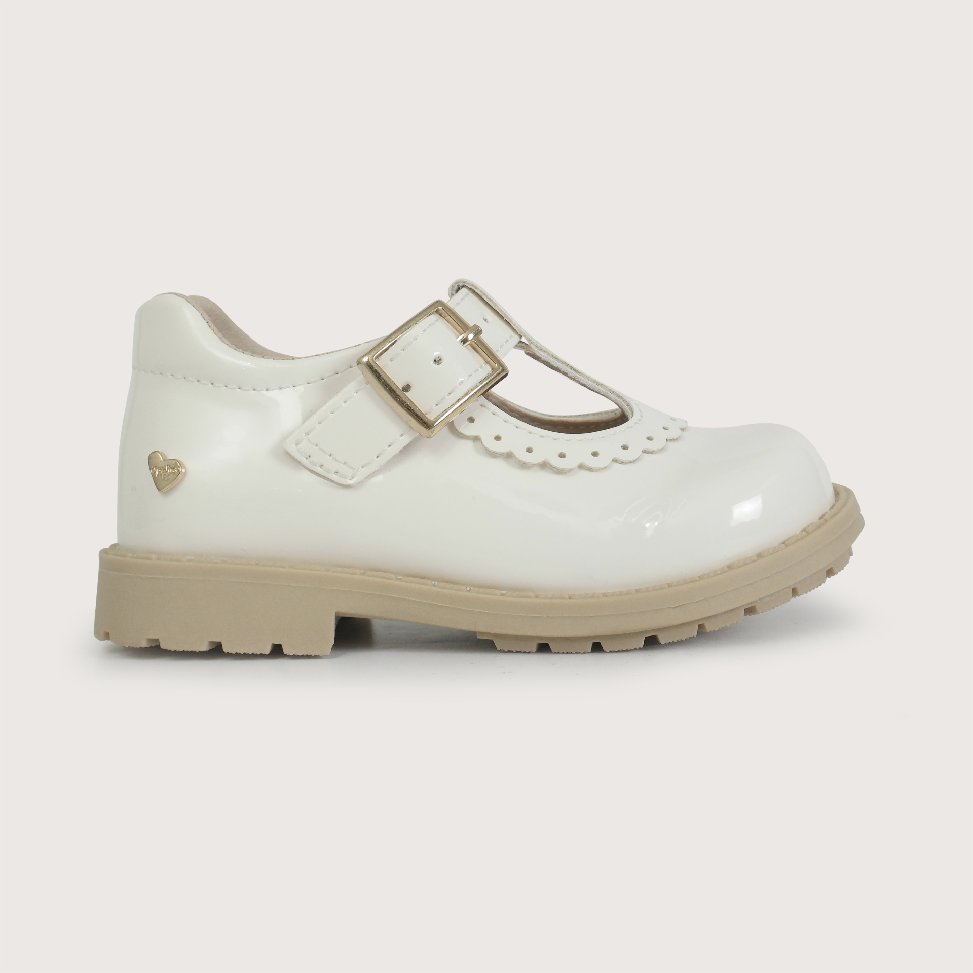 Reina charol blanca de niña-1