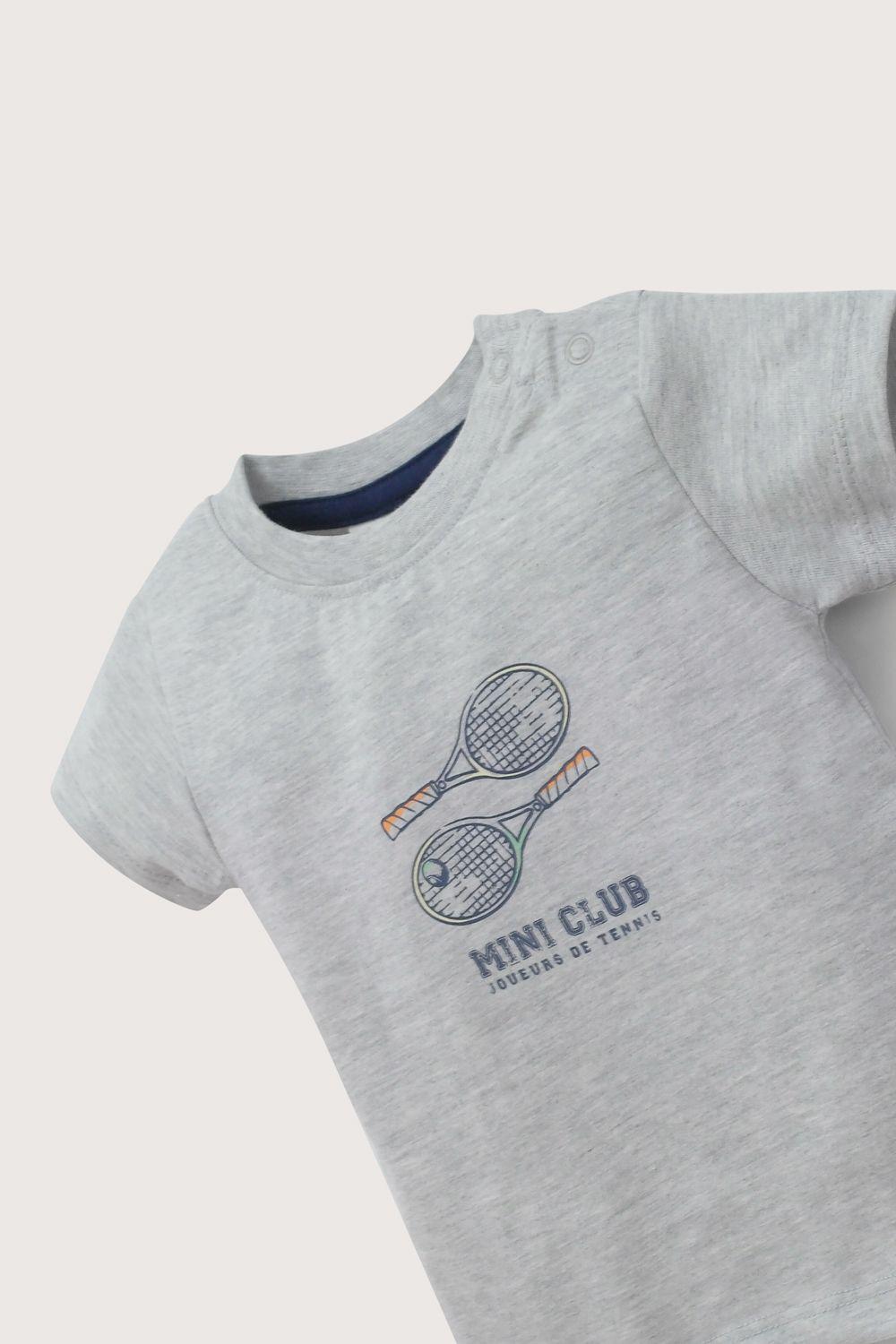 Polera manga corta gris de niño-3