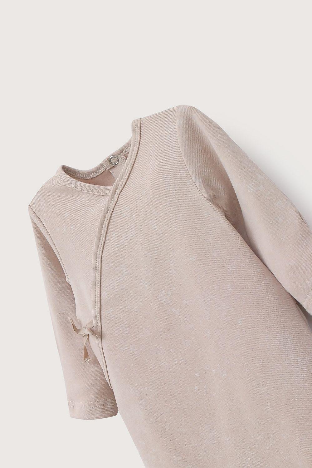 Osito beige con apertura en la espalda de bebé niña-3