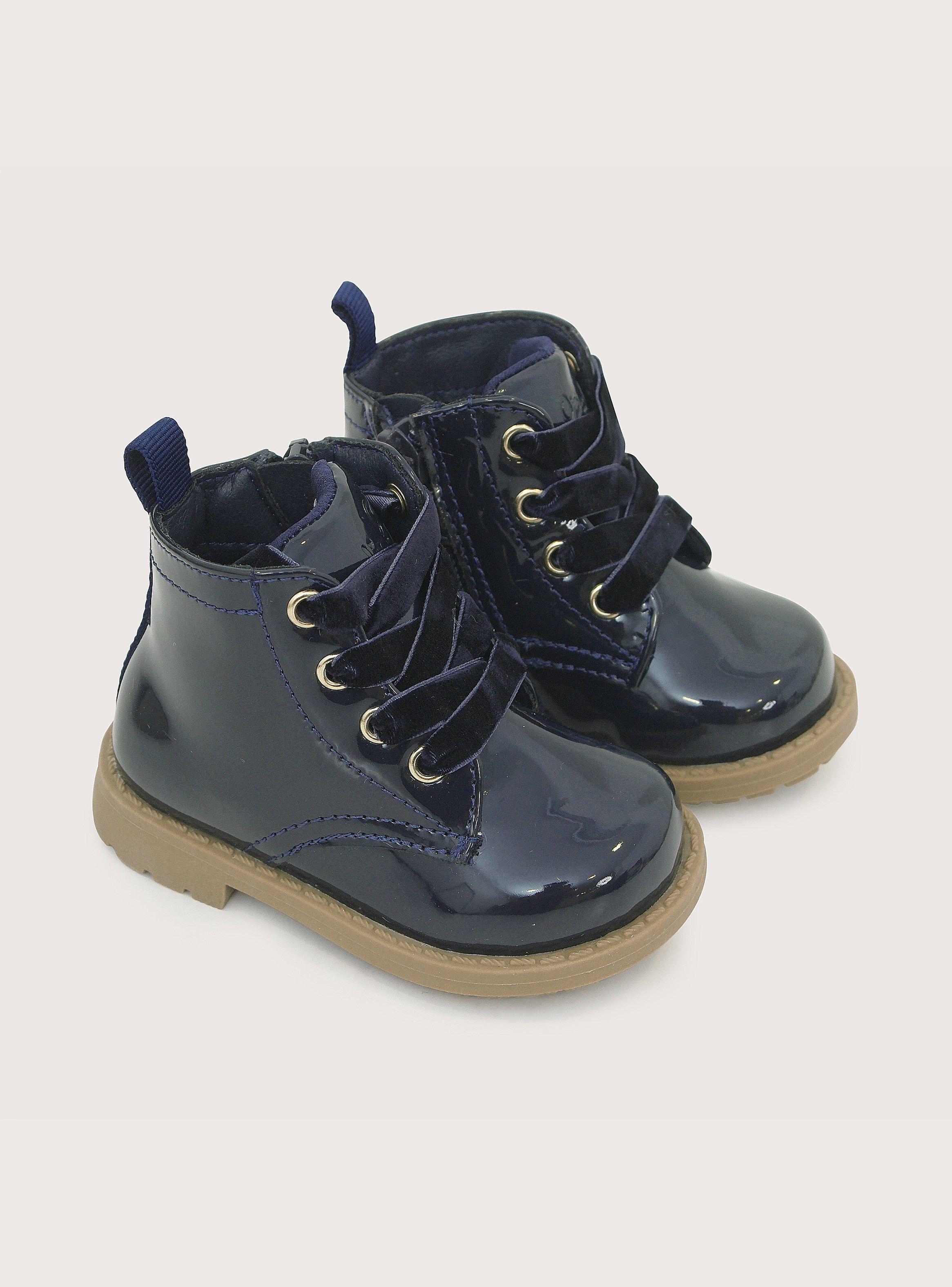 Botín Cordón Primero Pasos Azul Niña-0