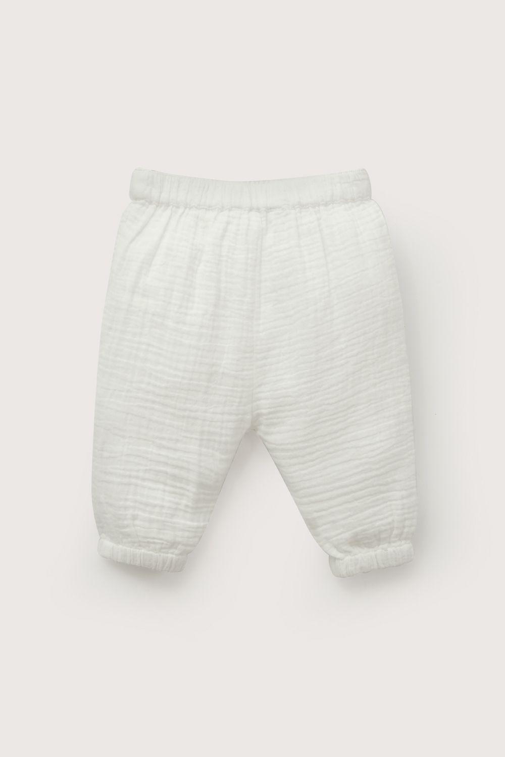Pantalón bombacho blanco de bebé niña-2