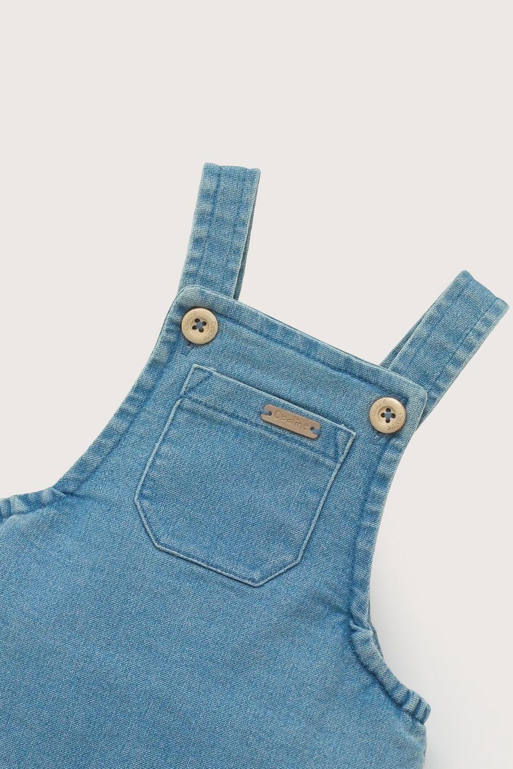 Jardinera de jeans de bebé unisex-3