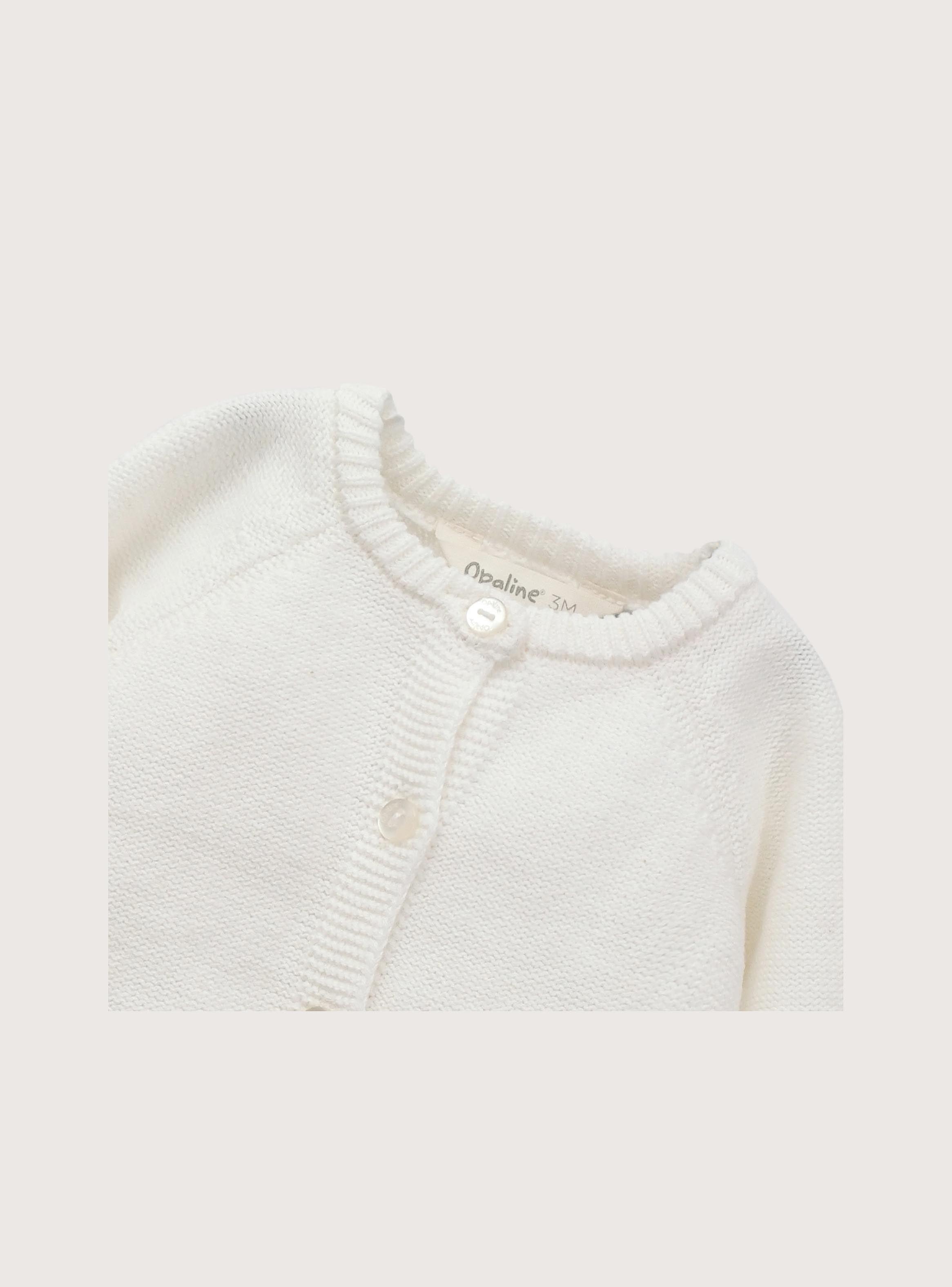 Chaleco Bebe Niña Blanco-2