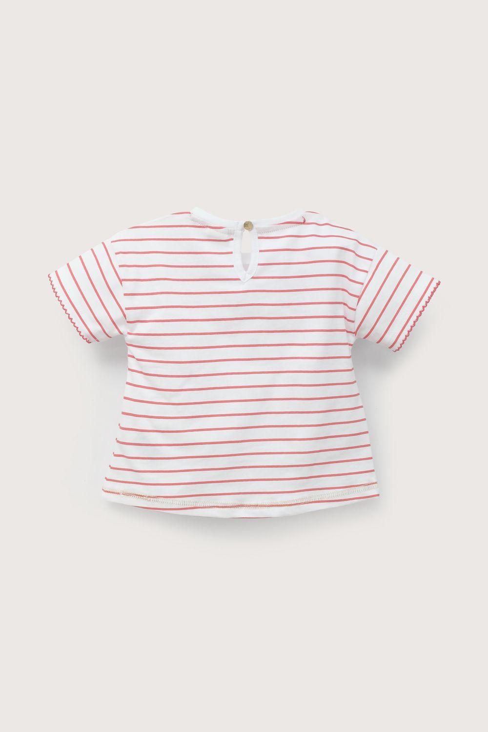 Polera a rayas blanca disney de niña-2