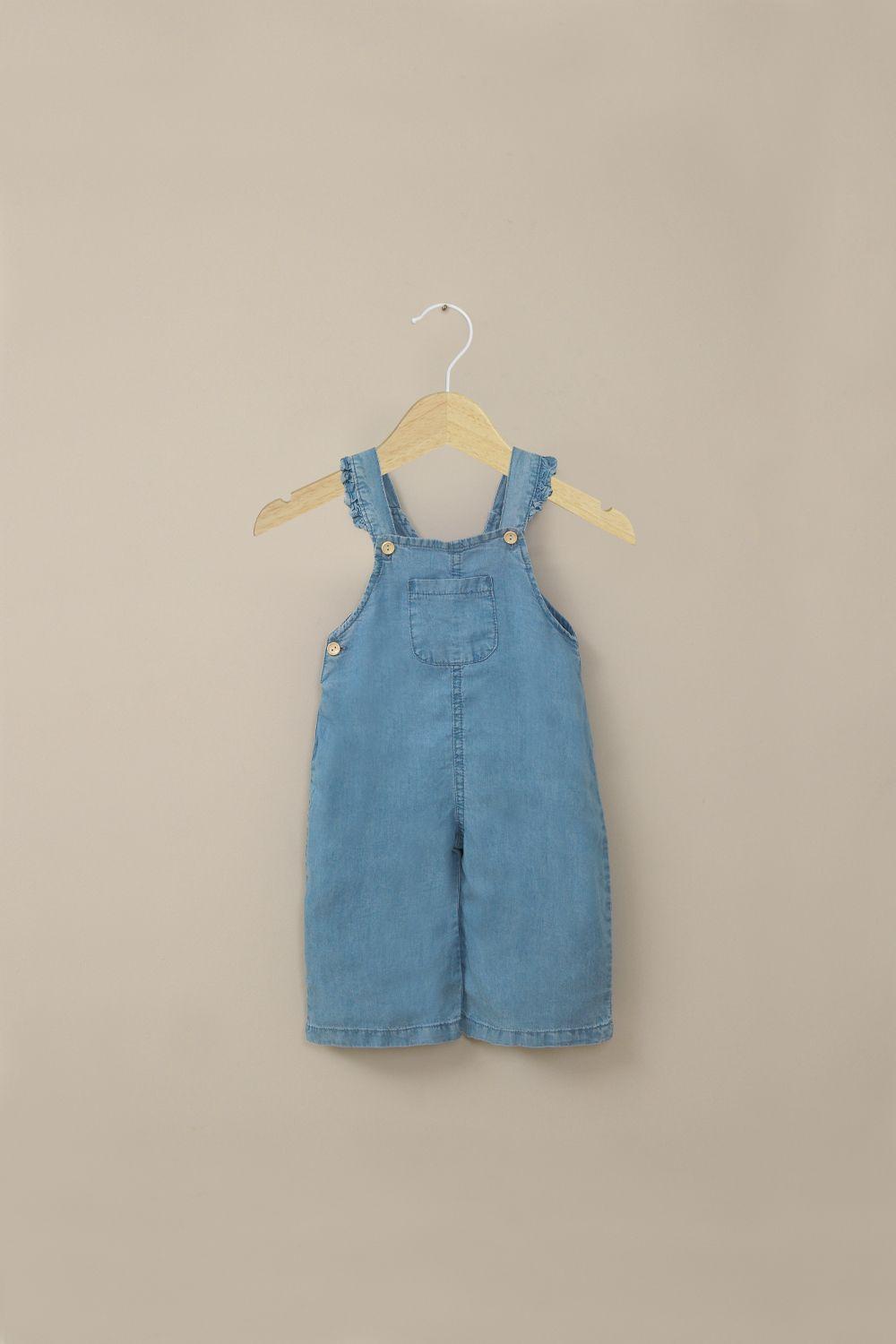 Jardinera de jeans de niña-0