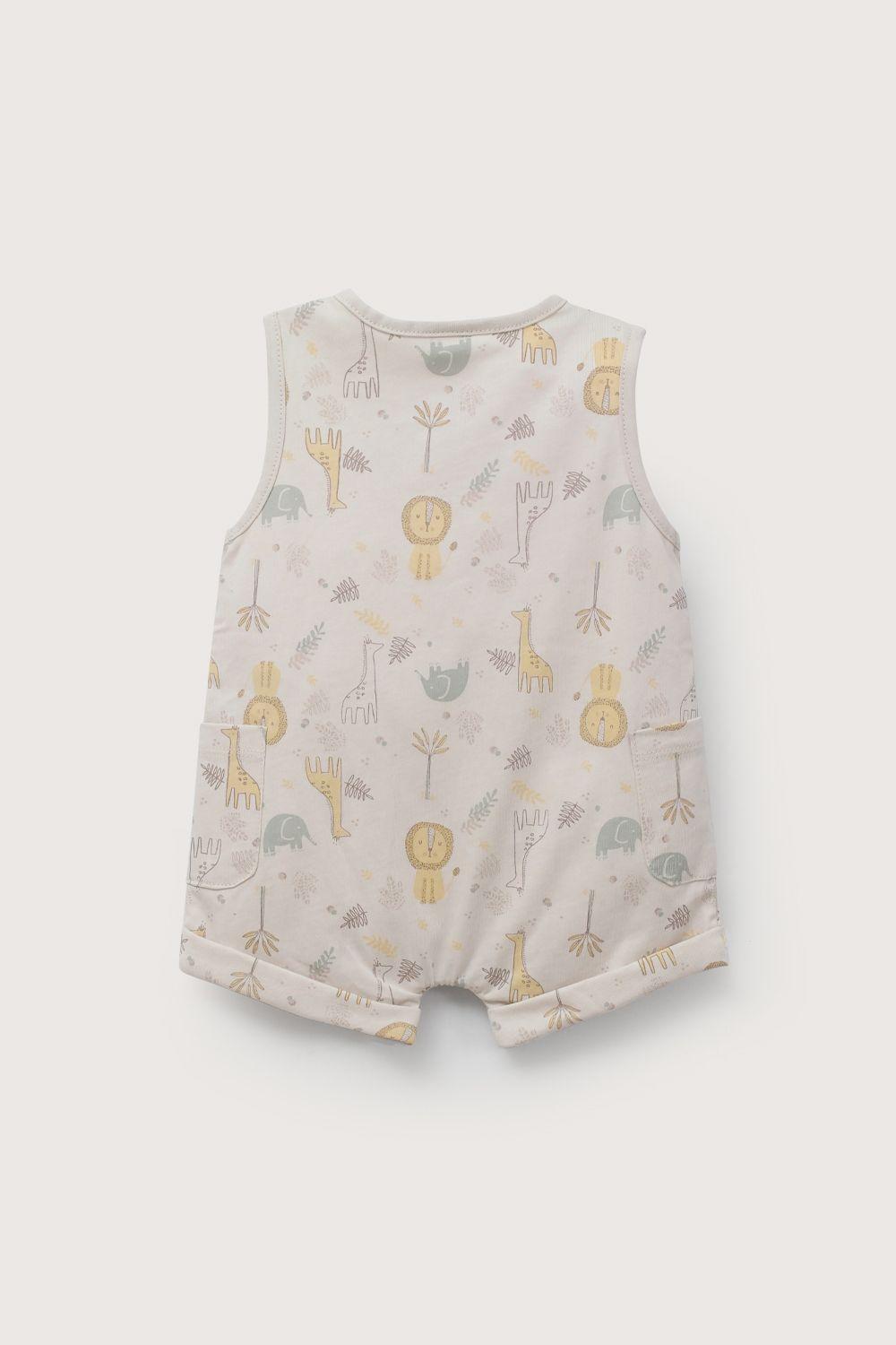 Bombacho beige estampado de bebé niña-2