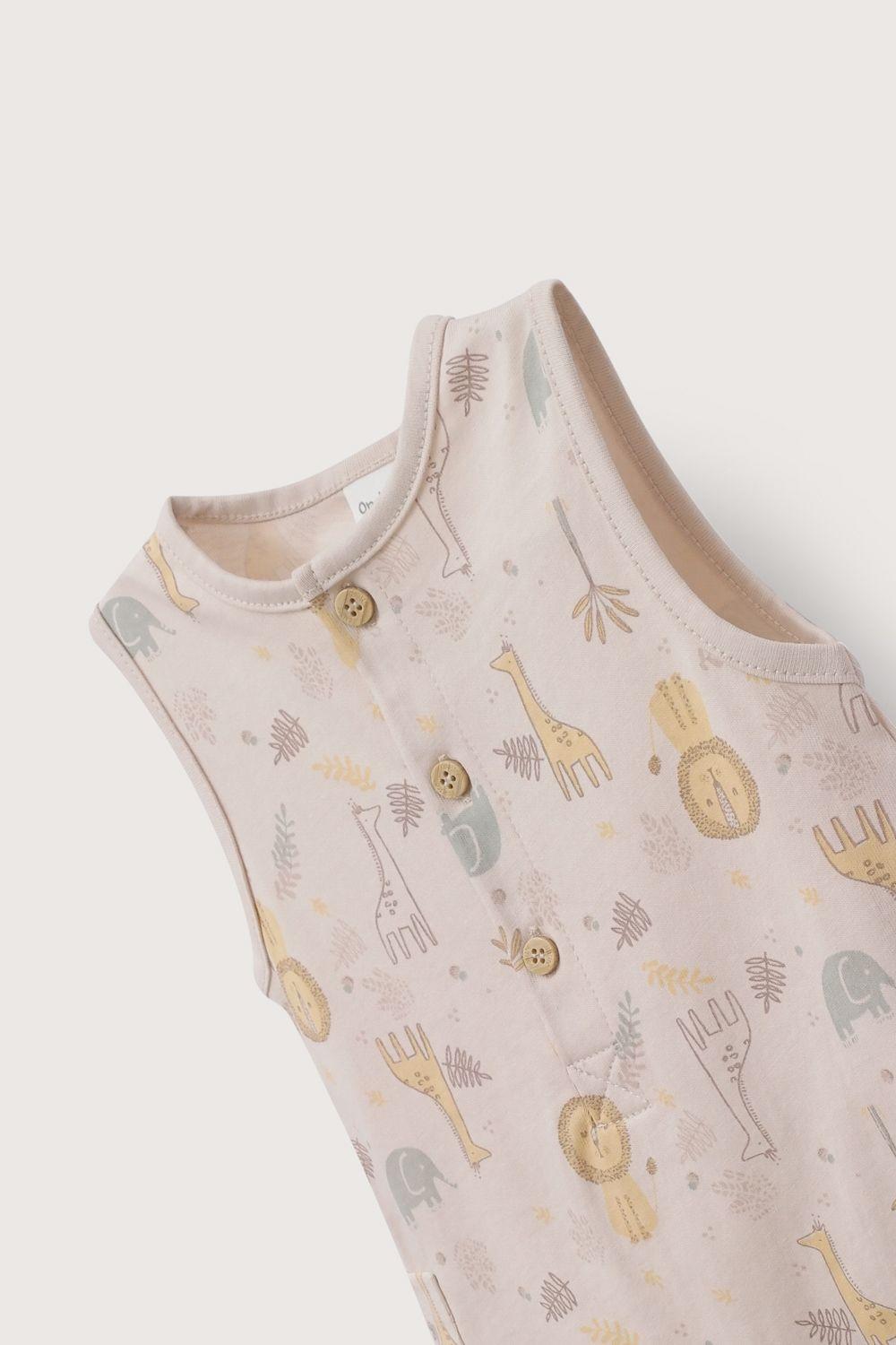 Bombacho beige estampado de bebé niña-3