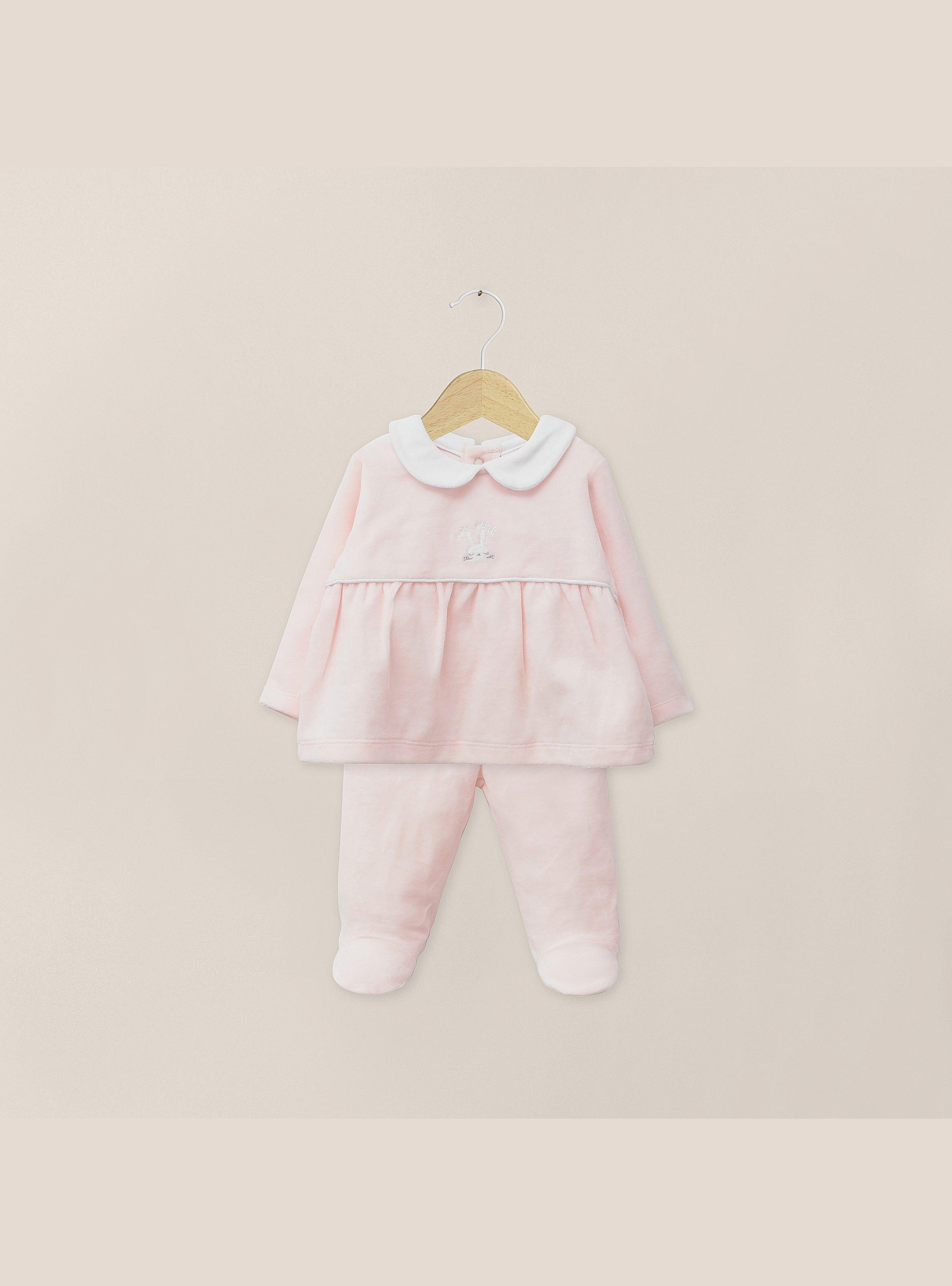 Conjunto Plush Bebe Niña Rosado-0