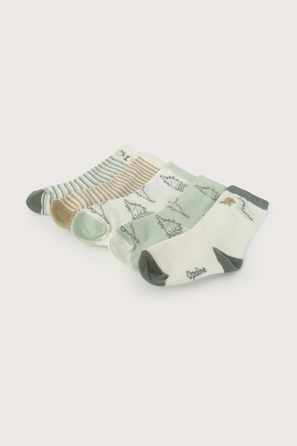 Pack de 5 calcetines verde niño-1