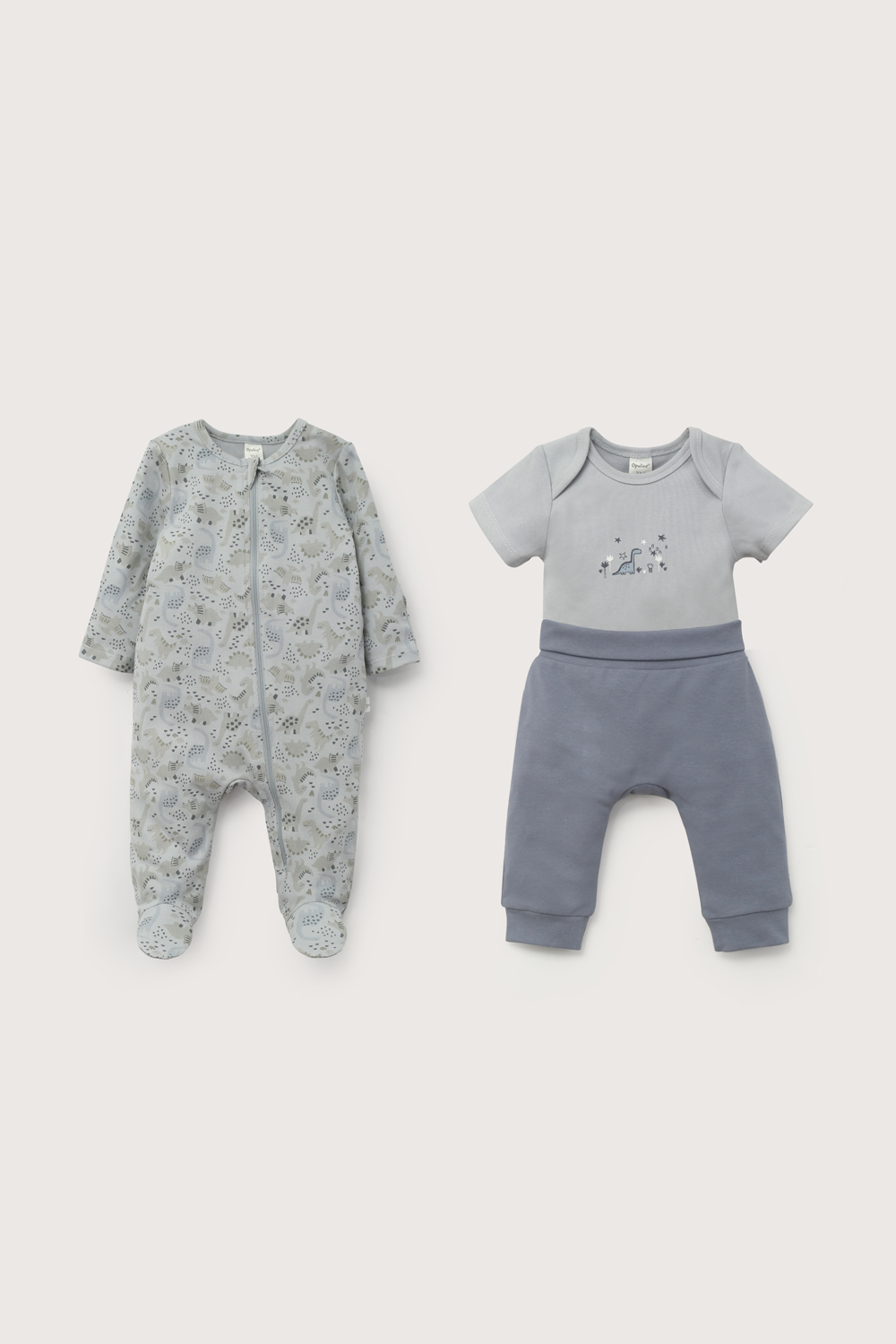 Conjunto 3 piezas osito, body y pantalón azul de bebé niño-1