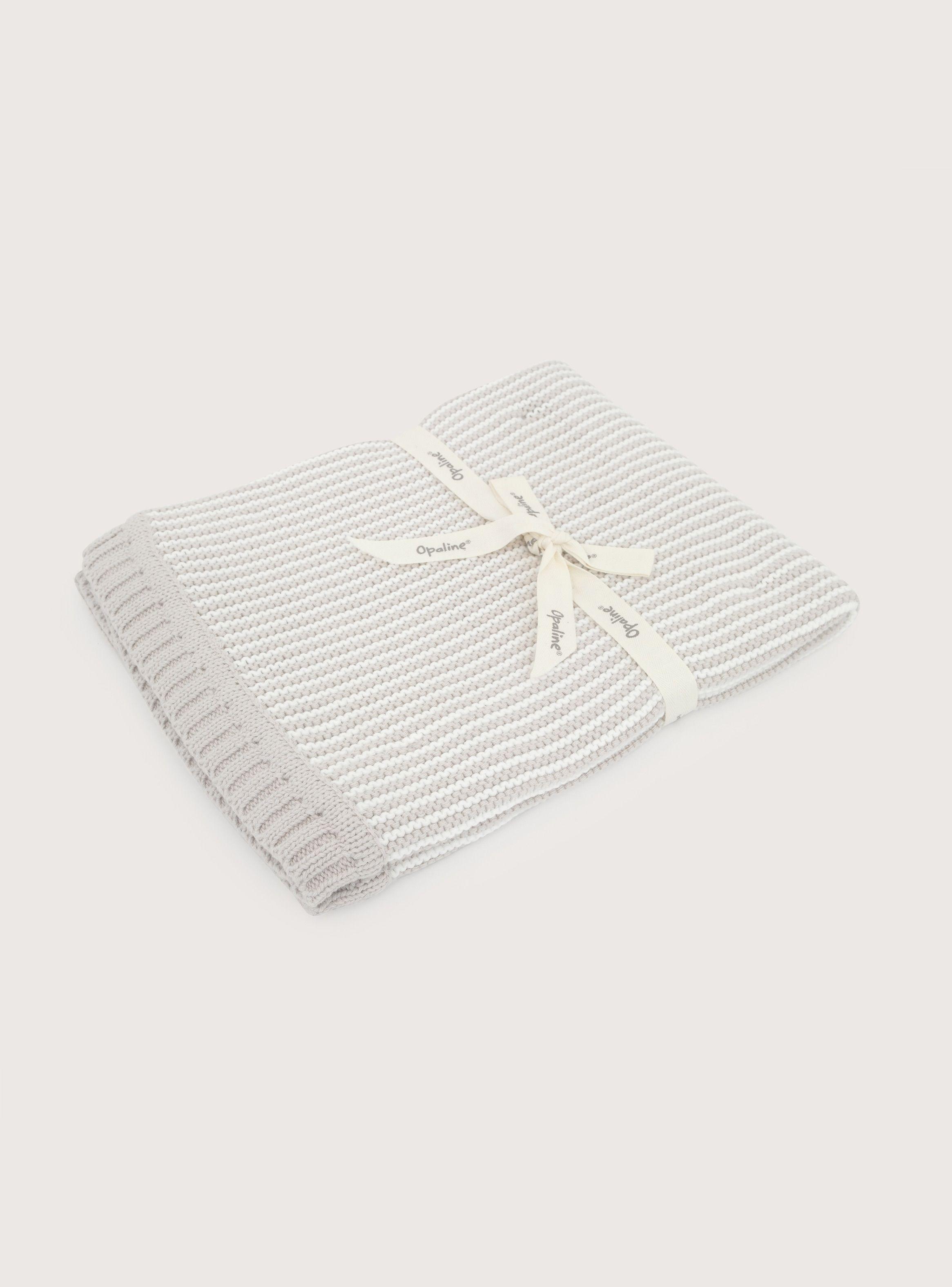 Manta Tejida Beige Bebé Unisex-0