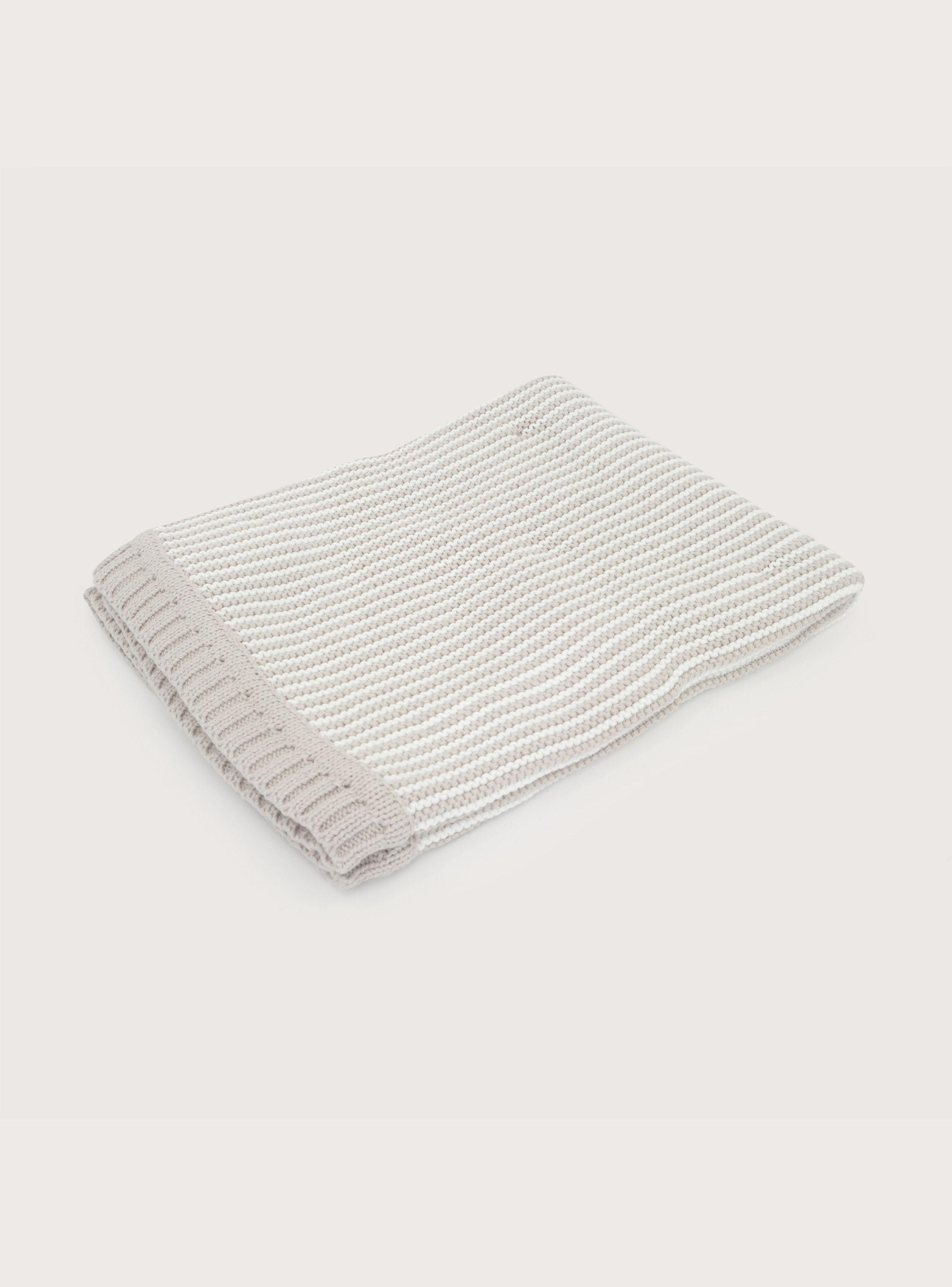 Manta Tejida Beige Bebé Unisex-1