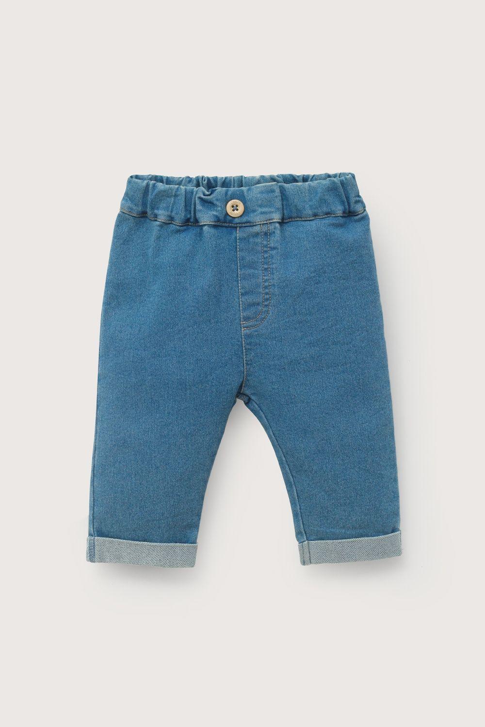 Jeans azul de bebé unisex-1