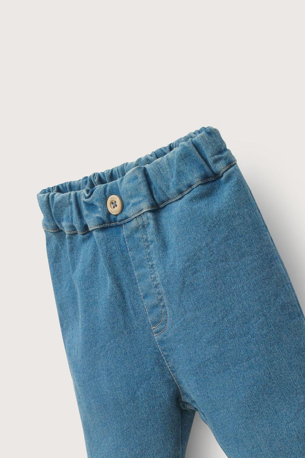 Jeans azul de bebé unisex-3