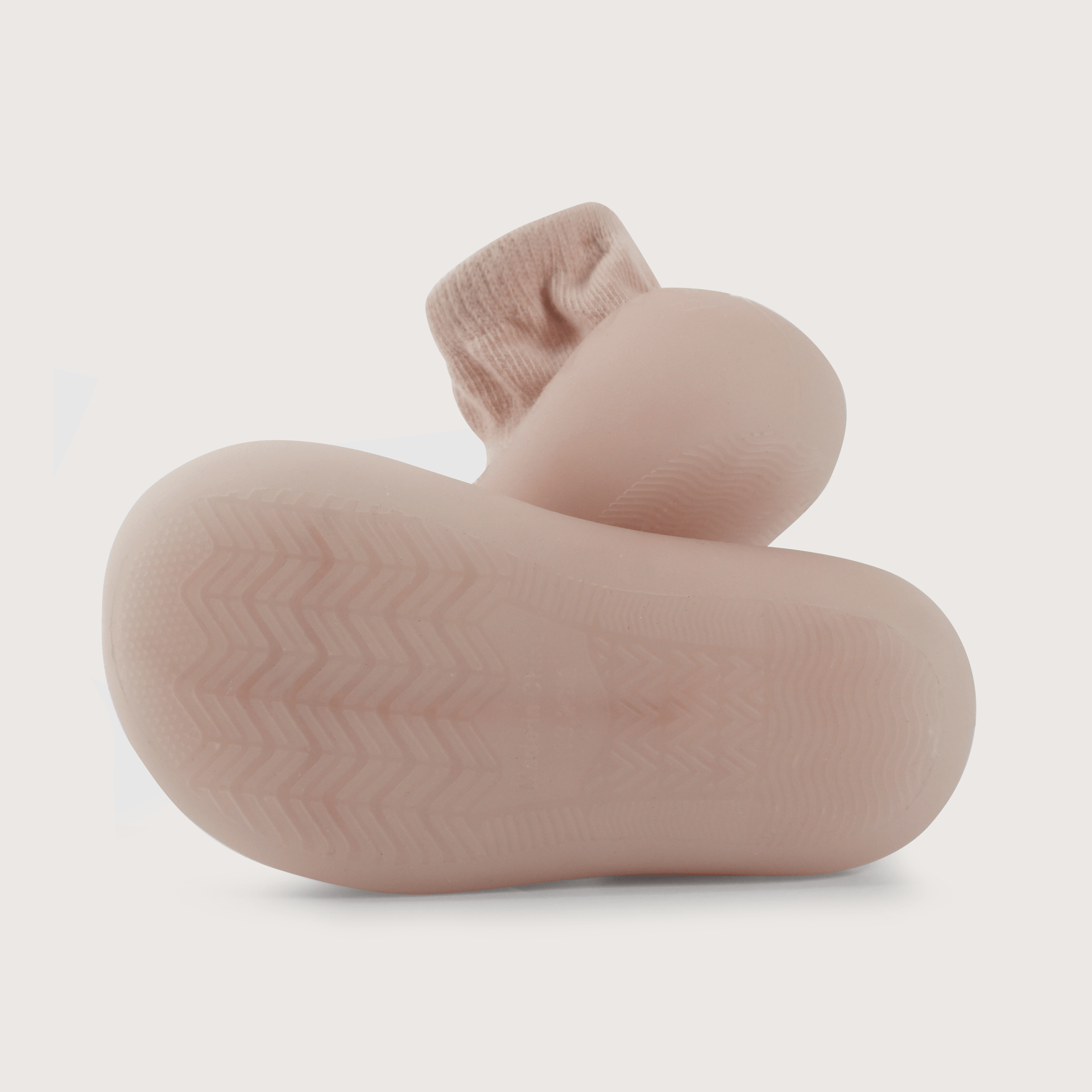 Calcetin con suela de silicona rosado de niña-2