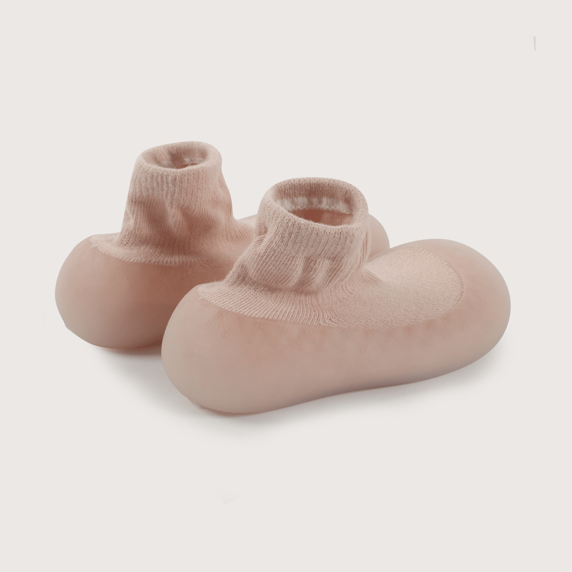 Calcetin con suela de silicona rosado de niña-4