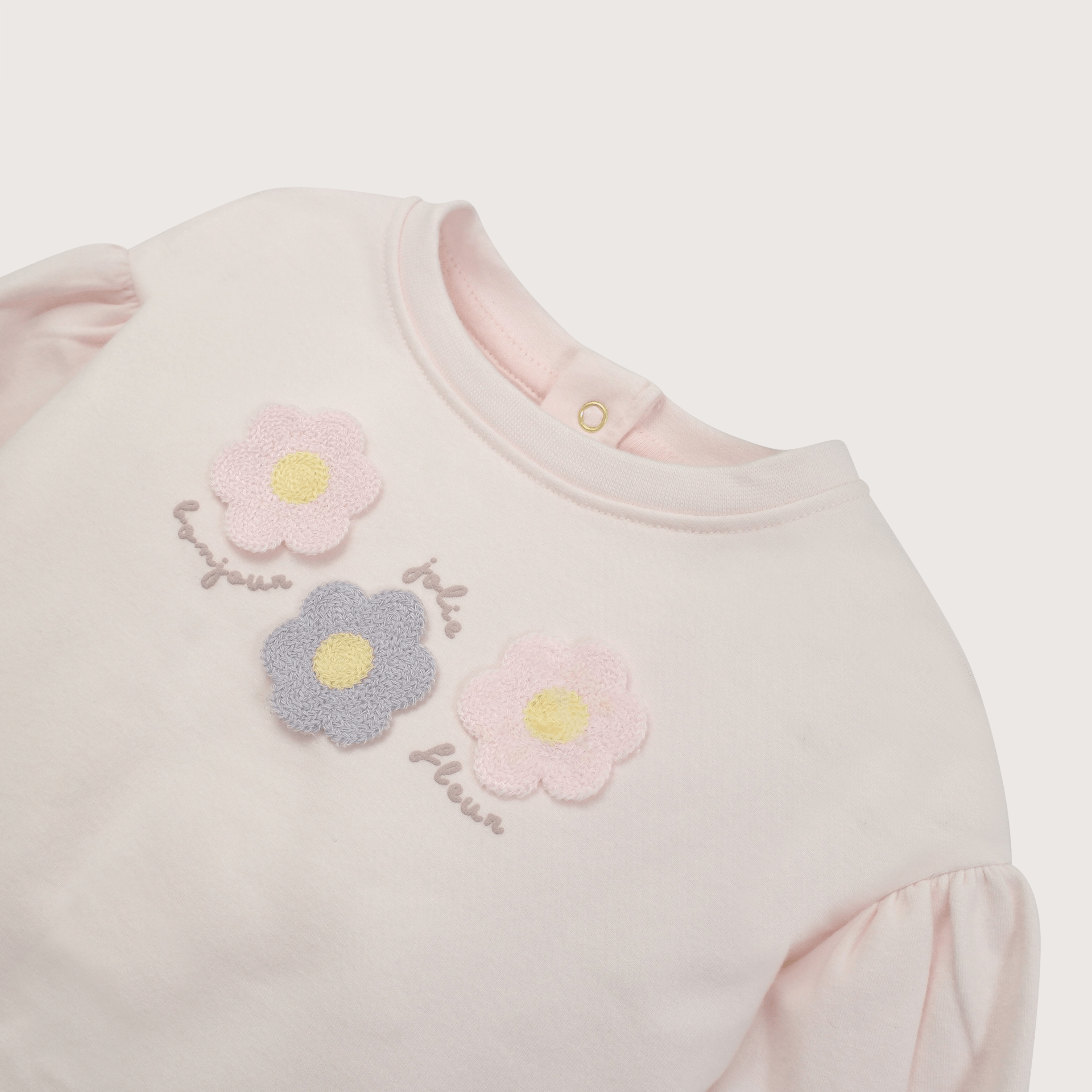 Polerón rosado con bordado de niña-3