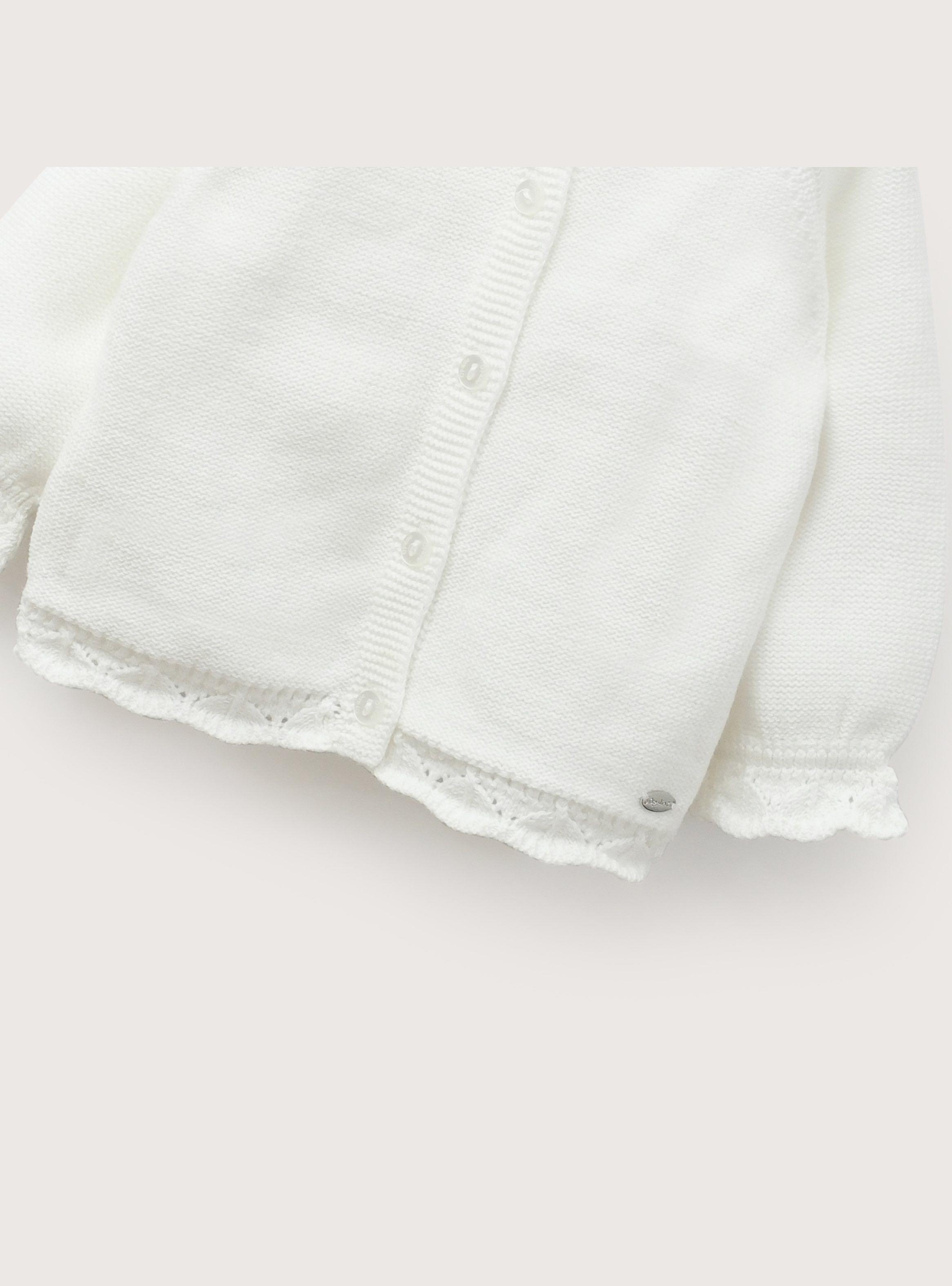 Chaleco Blanco Bebe Niña-2