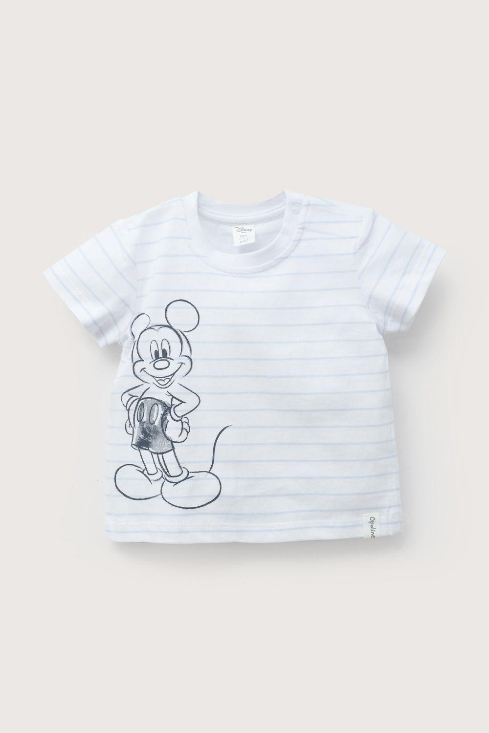 Polera a rayas blanca disney de niño-1