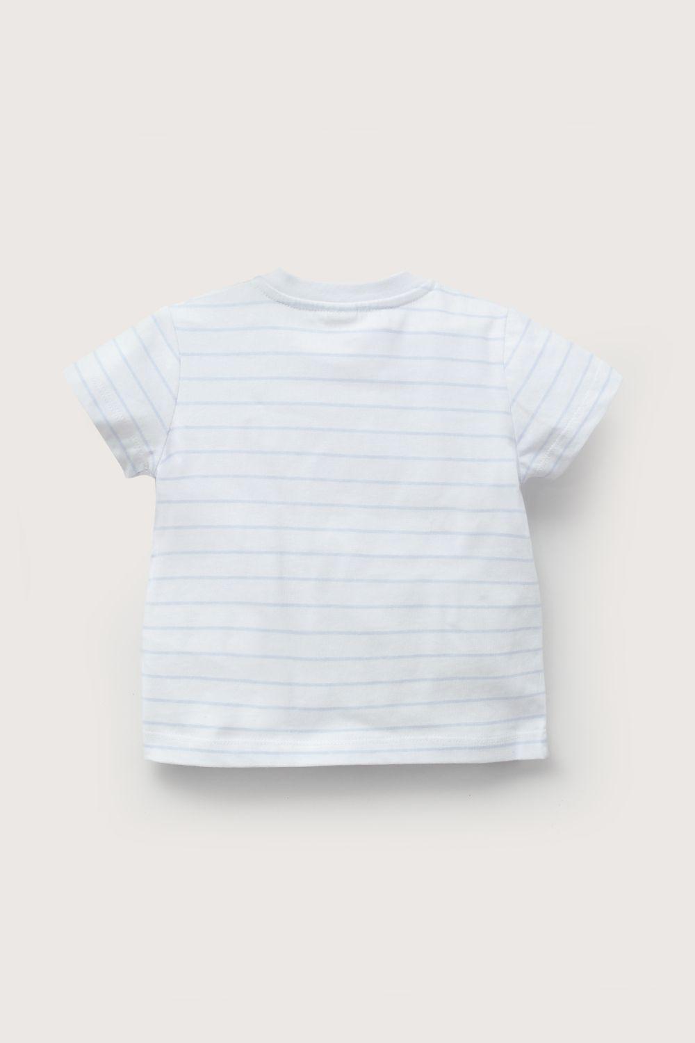 Polera a rayas blanca disney de niño-2