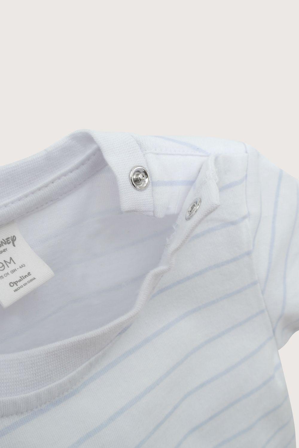 Polera a rayas blanca disney de niño-3