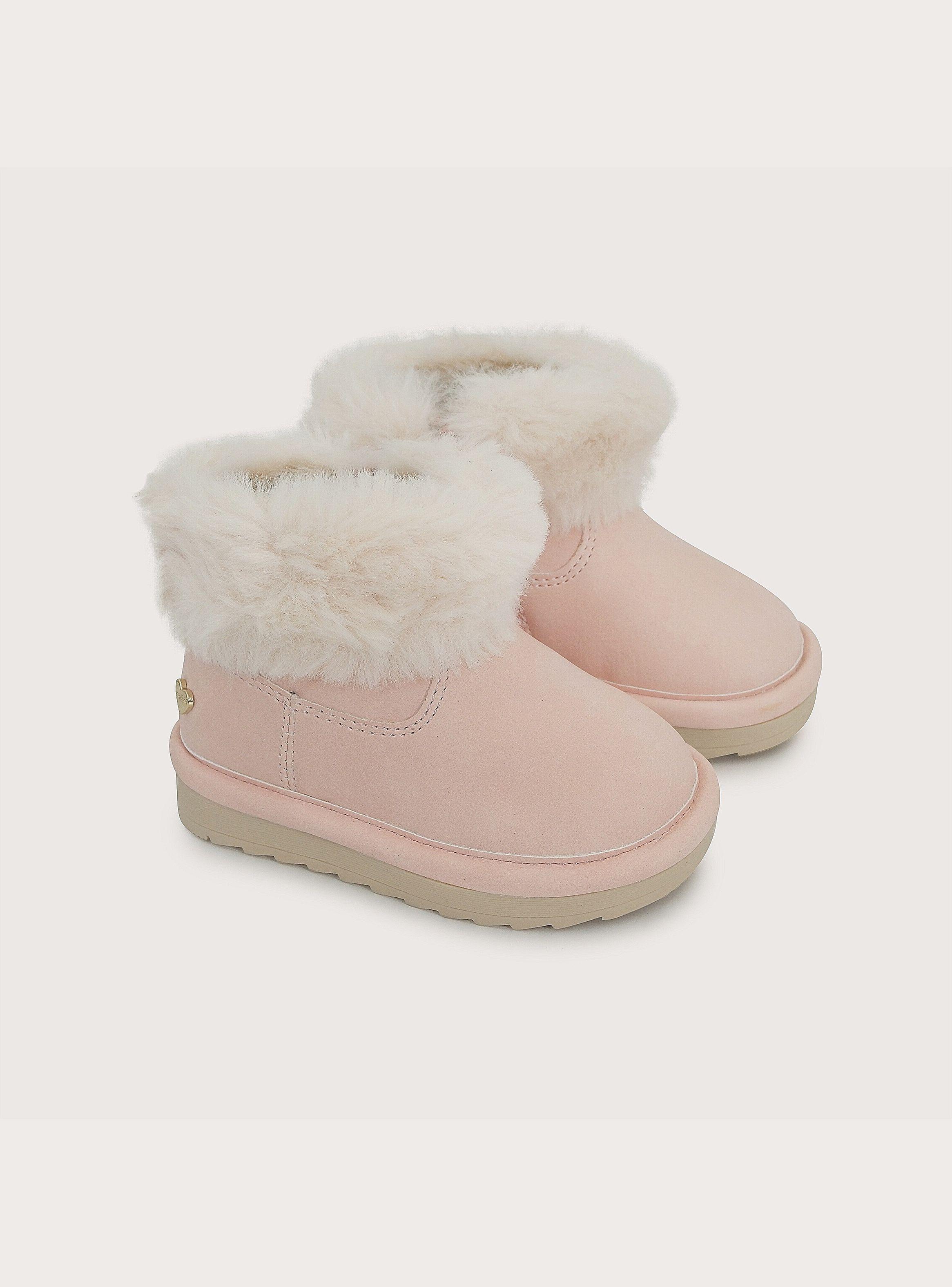 Botín Peludo Rosado Niña-0