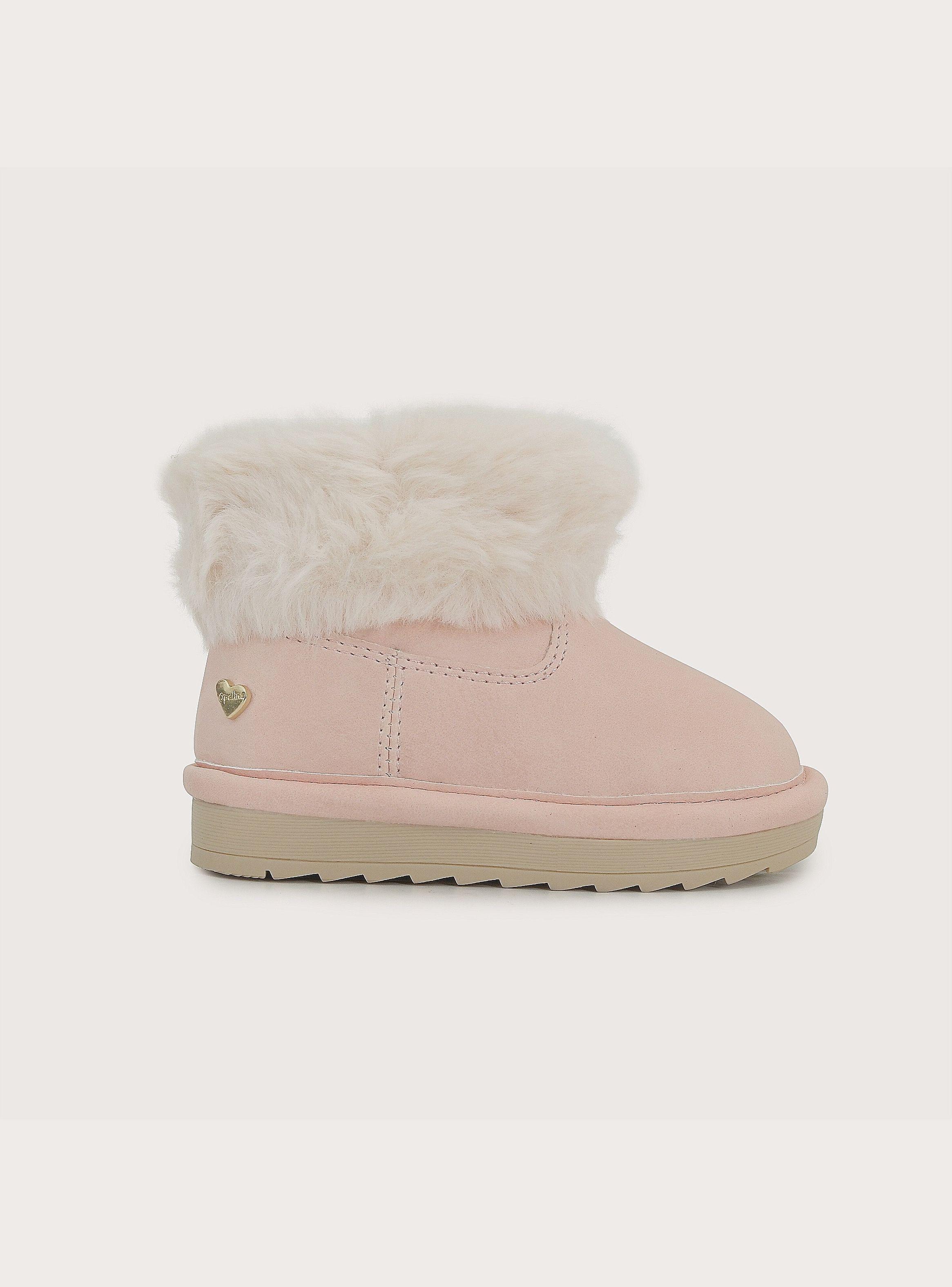 Botín Peludo Rosado Niña-1