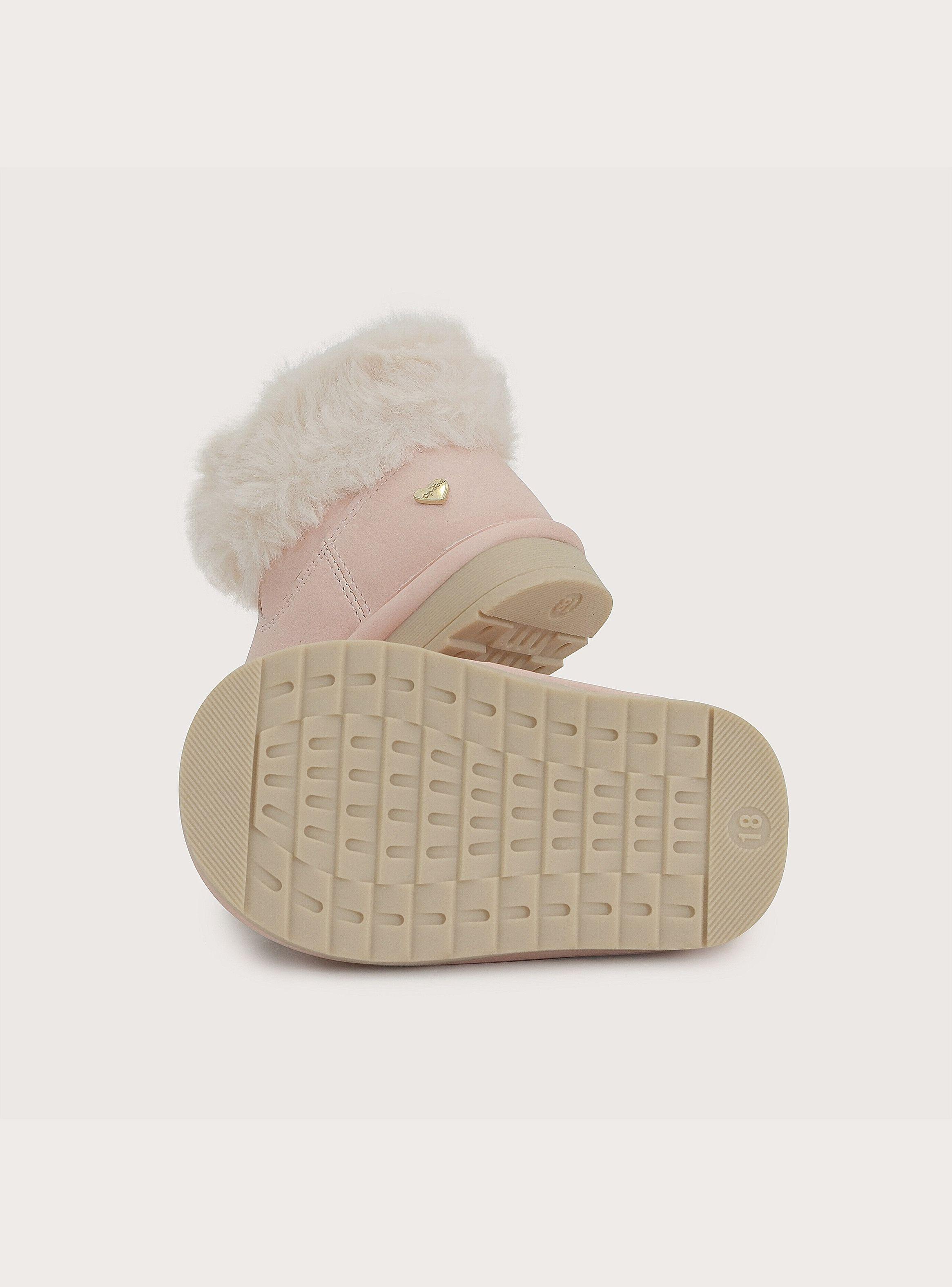 Botín Peludo Rosado Niña-2