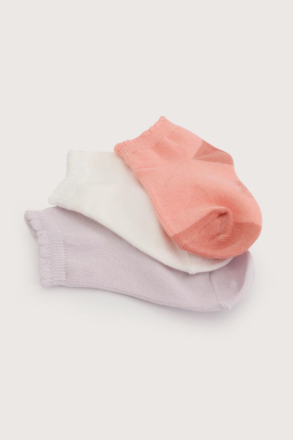 Pack de 3 calcetines cortos niña-2