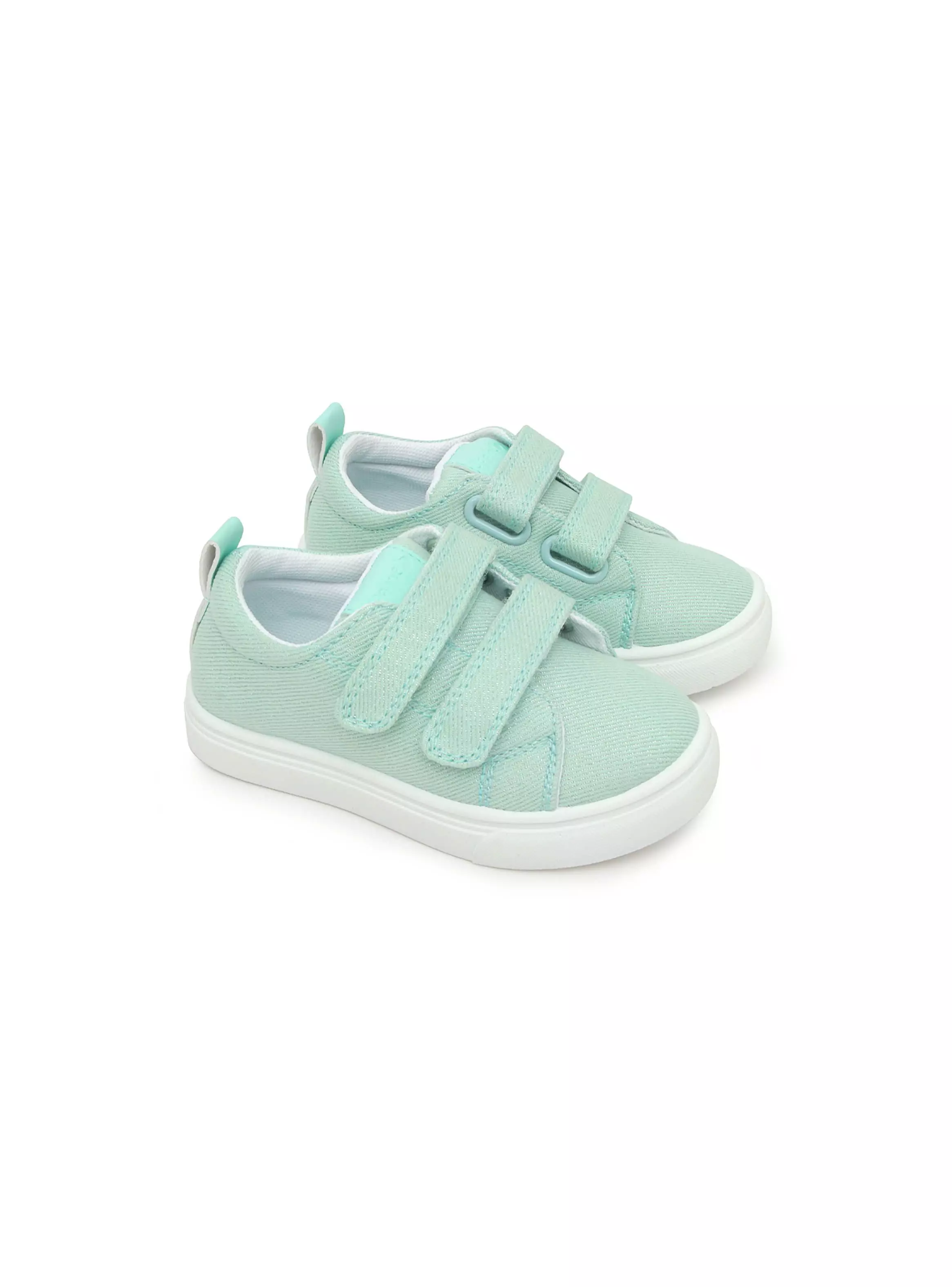 Zapatilla de niña urb lona doble velcro Celeste (20-29)-0
