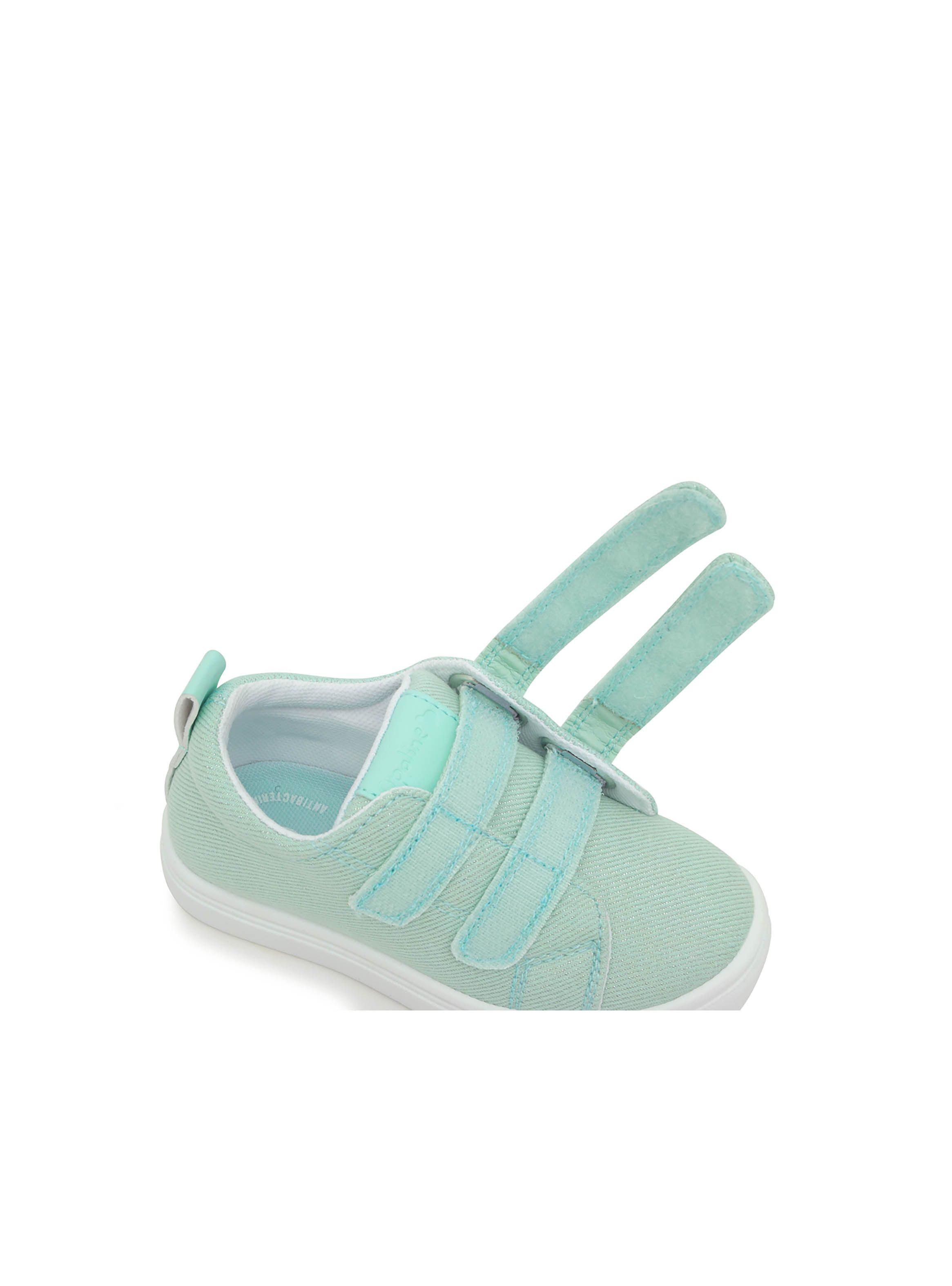 Zapatilla de niña urb lona doble velcro Celeste (20-29)-4