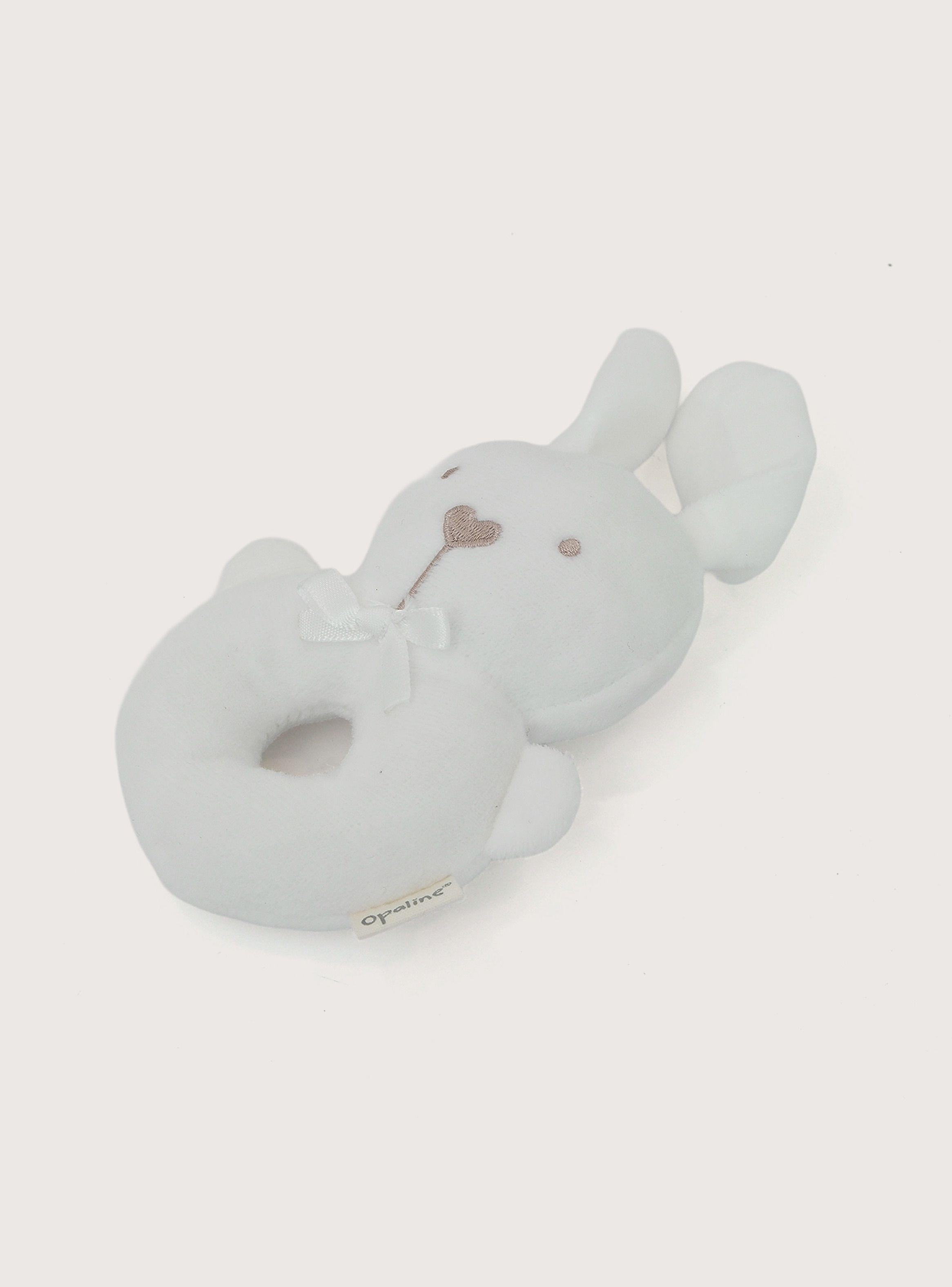 Juguete De Conejo Sonajero Blanco Bebé Niña-0